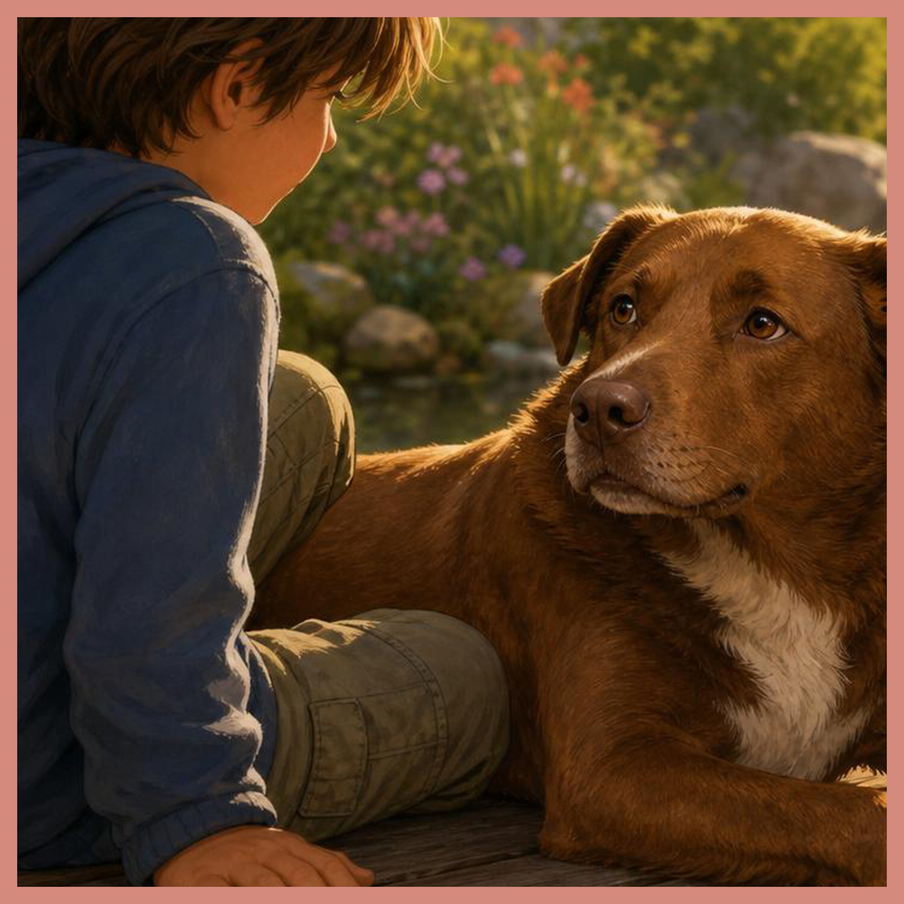 Der Hund am Gartensteg – Fantasiereise für Kinder zum Malen