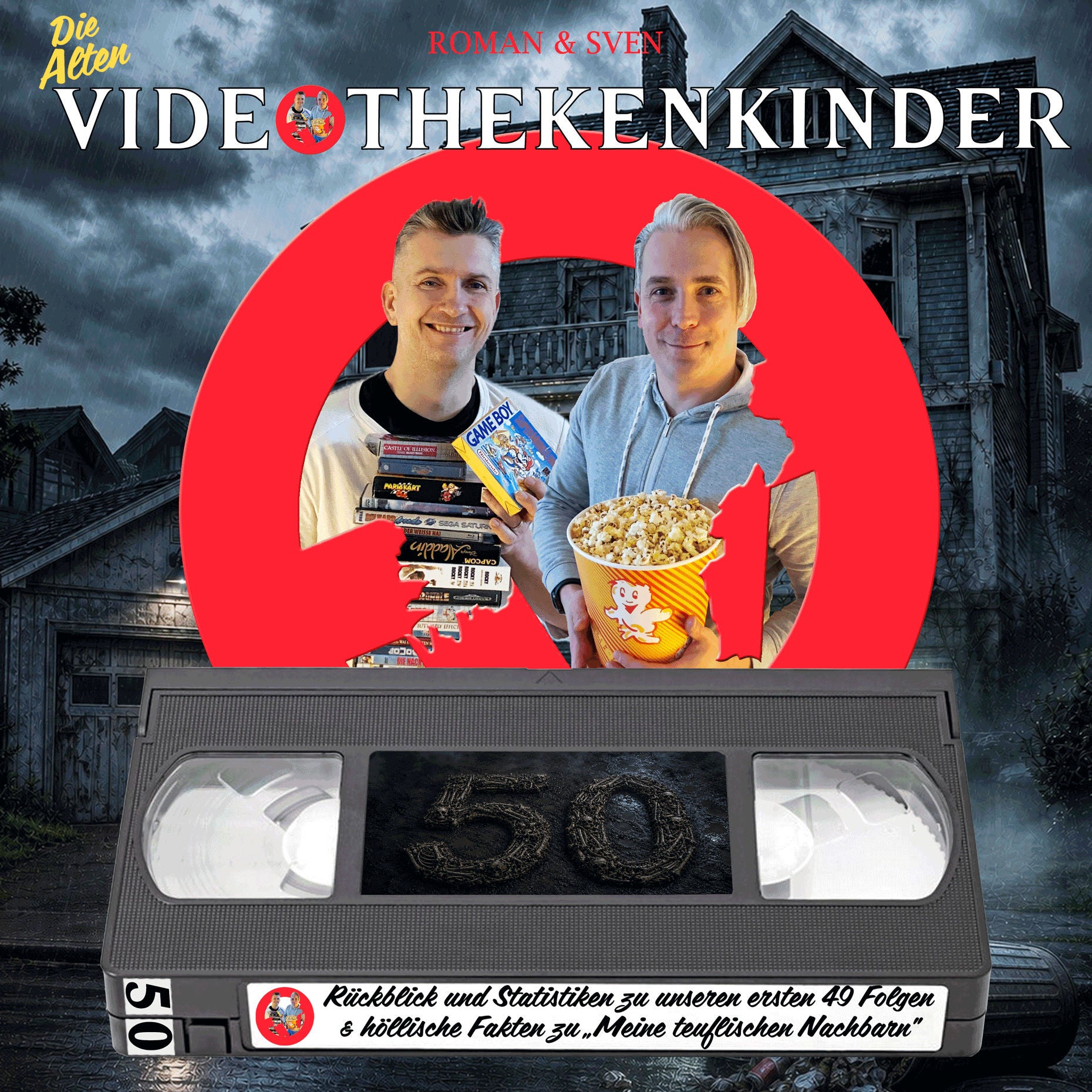 #50 - Rückblick und Statistiken zu unseren ersten 49 Folgen und höllische Fakten zu „Meine teuflischen Nachbarn"