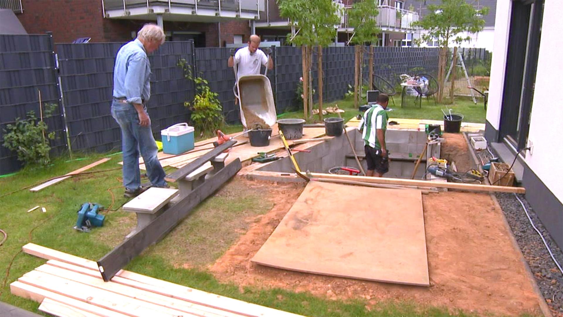 Eine Treppe für den Senkgarten
