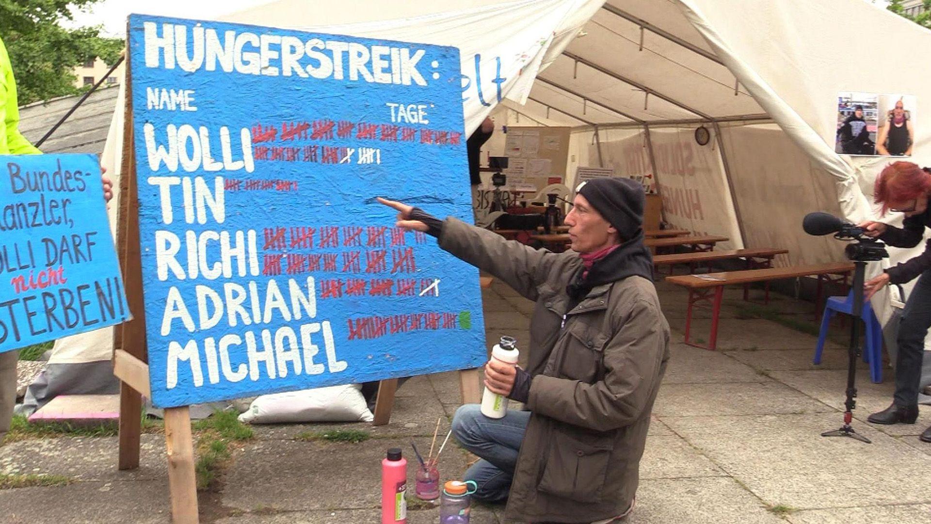 Hungern, bis der Kanzler spricht