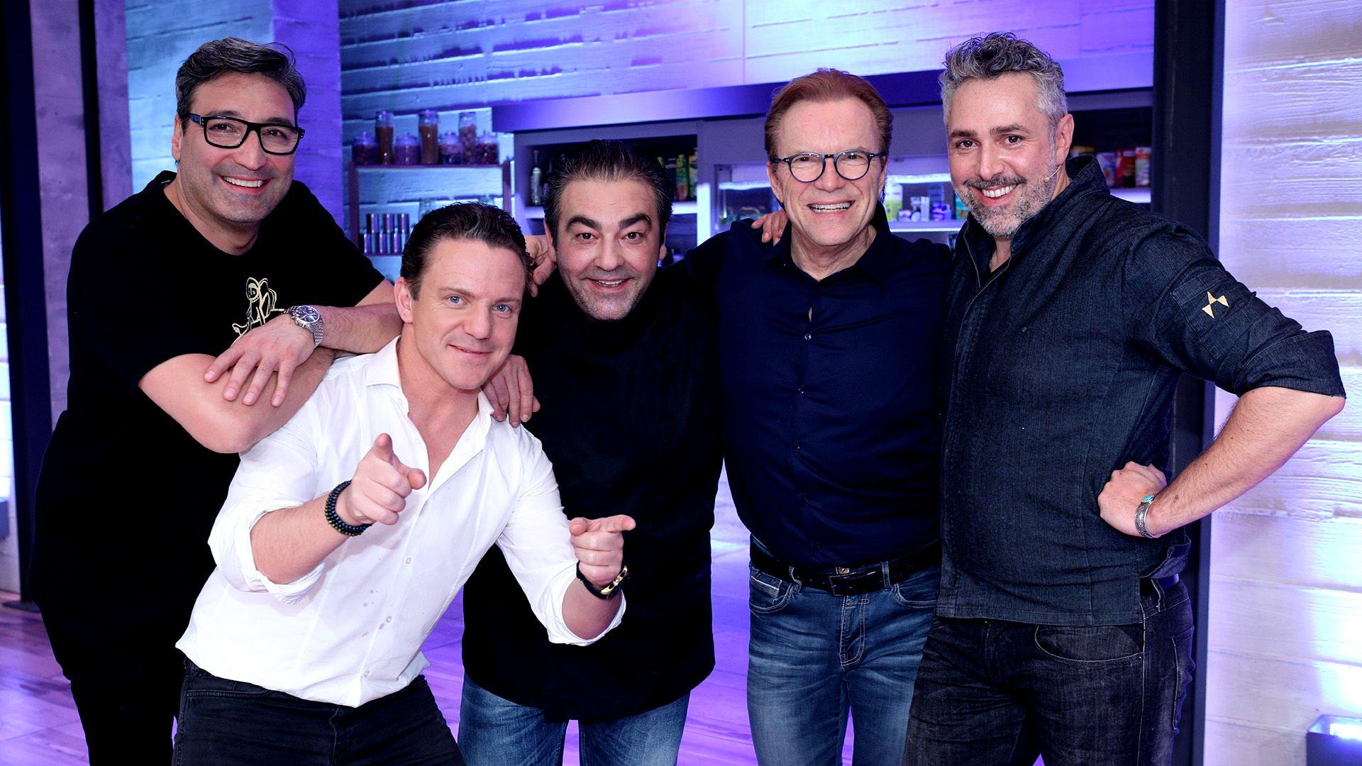 Mit Roland Trettl, Stefan Mross, Mousse T., Wolfgang Lippert