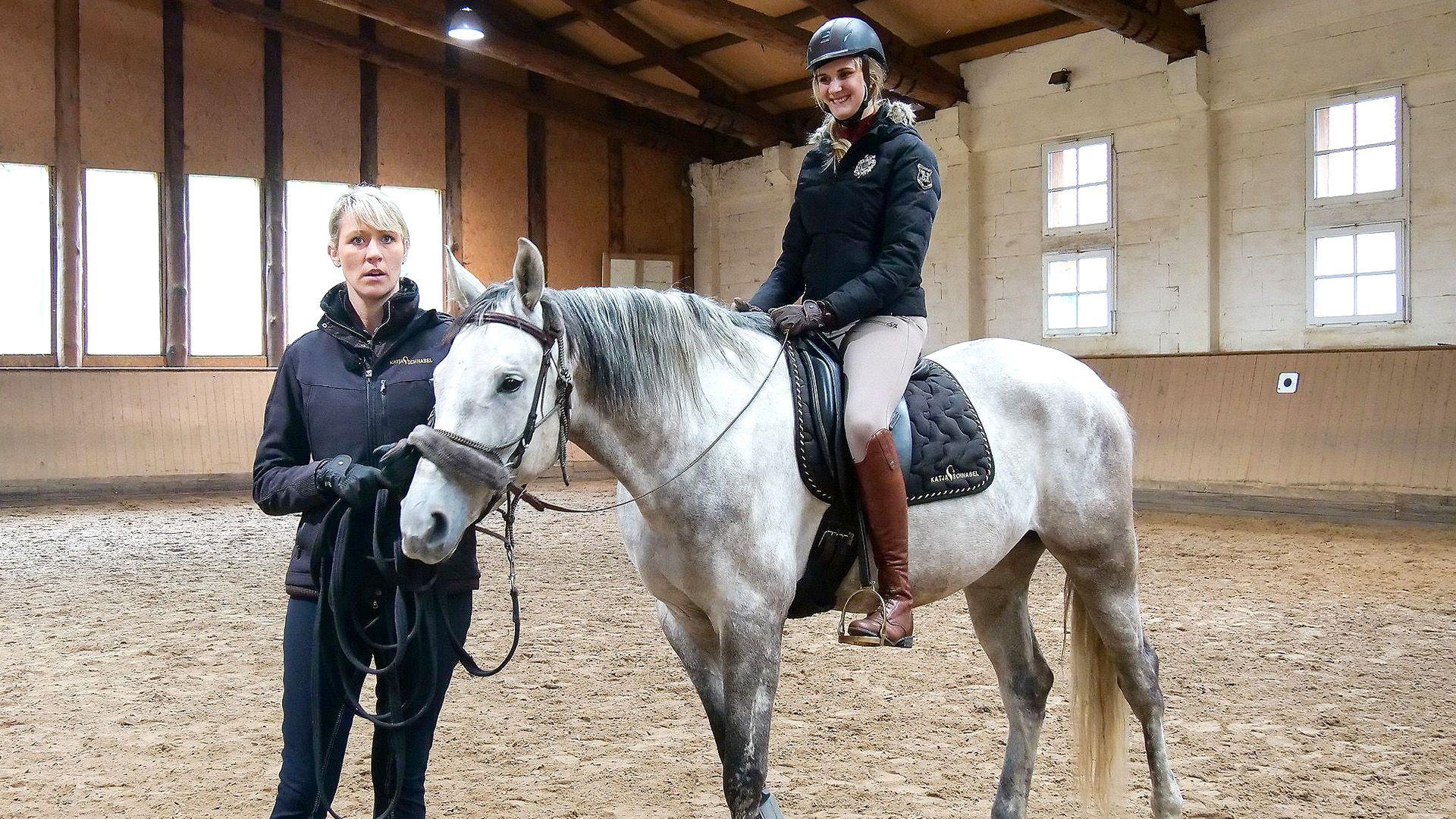 Heute u.a.: Katharina mit Schimmel "Calimero"