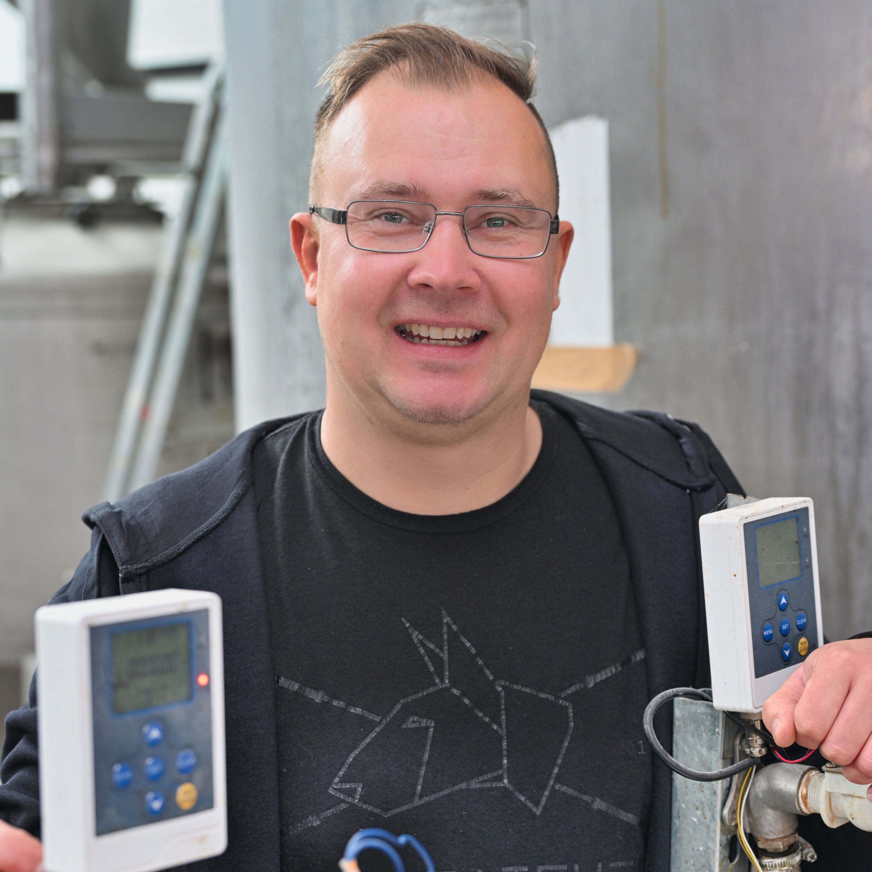 Roman Schönfeld aus Laubach ist Feuer und Flamme für sein Bier