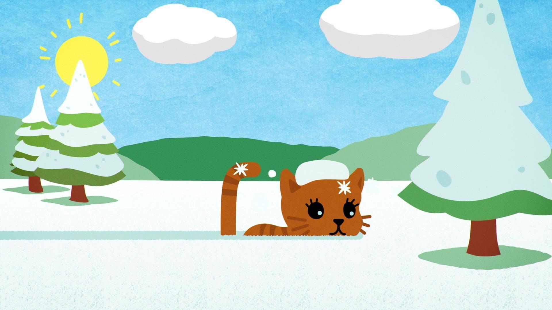 A, B, C, die Katze lief im Schnee