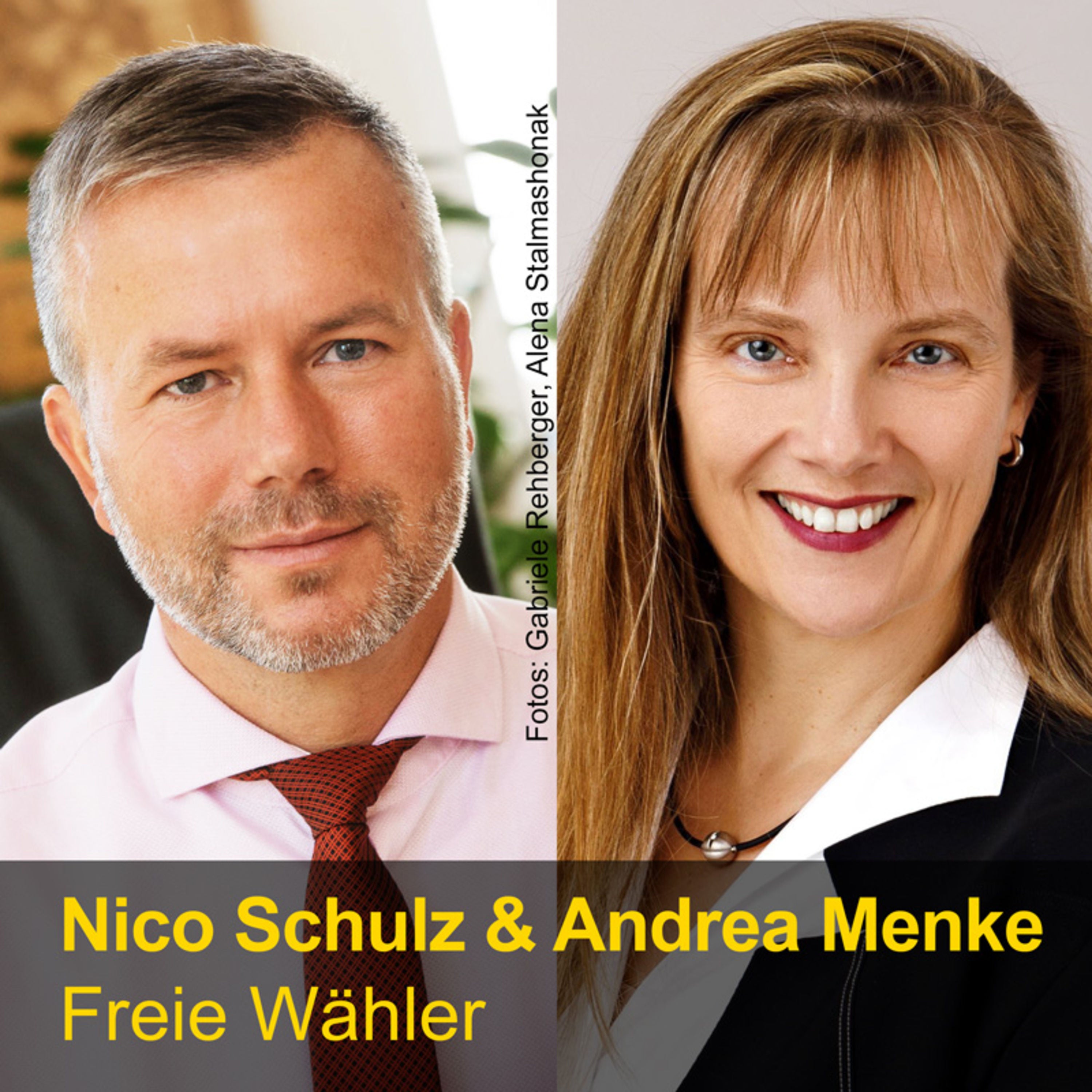 Freie Wähler - Andrea Menke & Nico Schulz - Spitzenkandidaten zur Landtagswahl