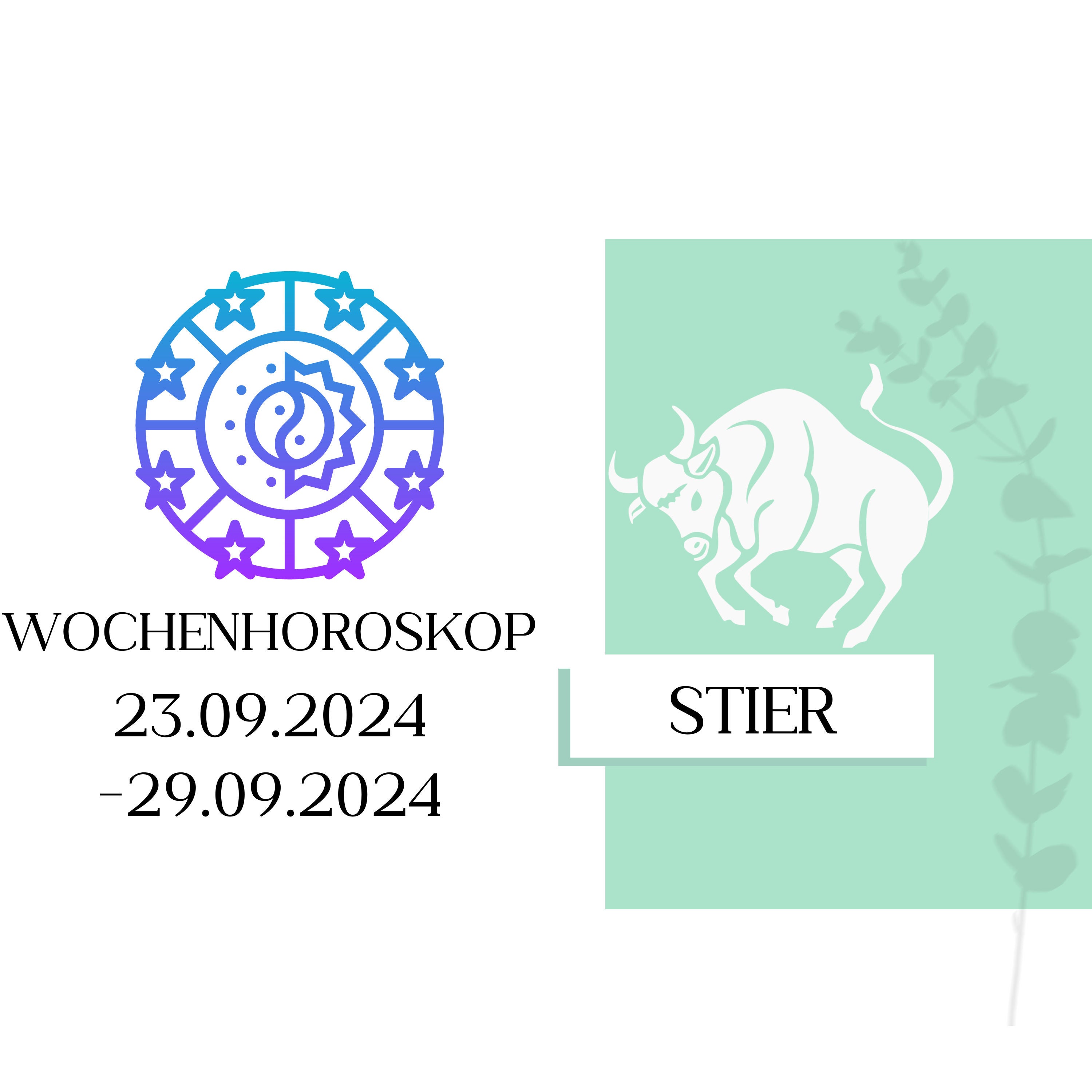 Wochenhoroskop - Stier | 23.09.-29.09.24 | KW 39/2024