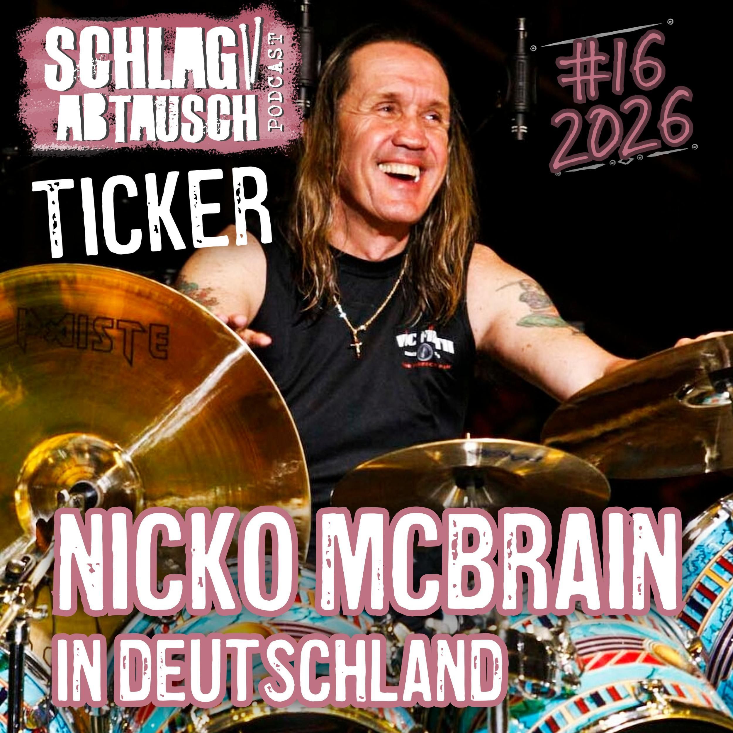 Nicko McBrain, Mapex & Drum Festival - Schlagabtausch Ticker 16 2026