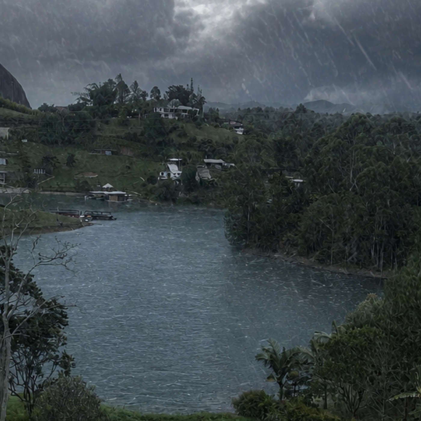 Einschlafhilfe mit Regensound: Der beruhigende Klang von Regen, Wasser und Natur am Seeufer