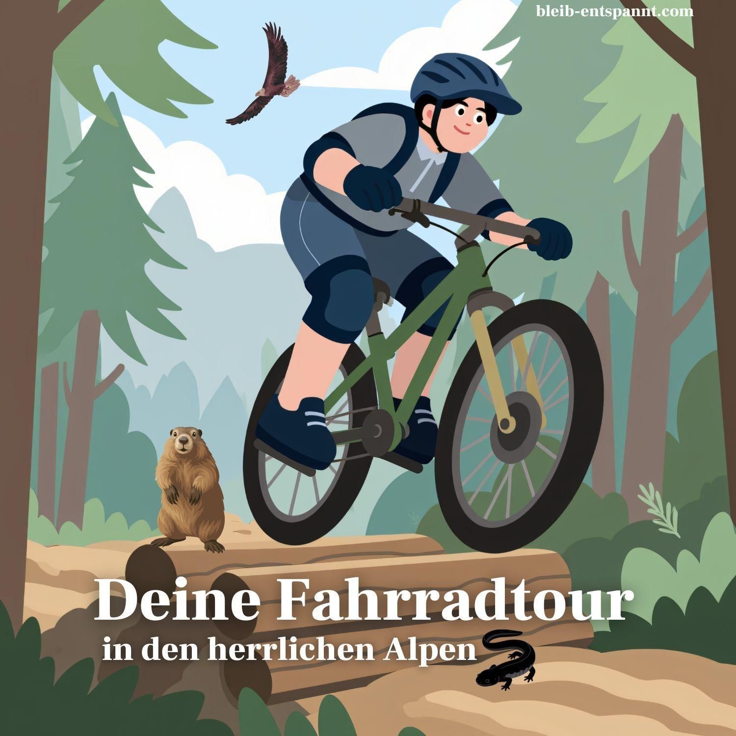 Meditation Achtsamkeit - Fahrradtour in den herrlichen Alpen - Traumreise für Kinder und Erwachsene