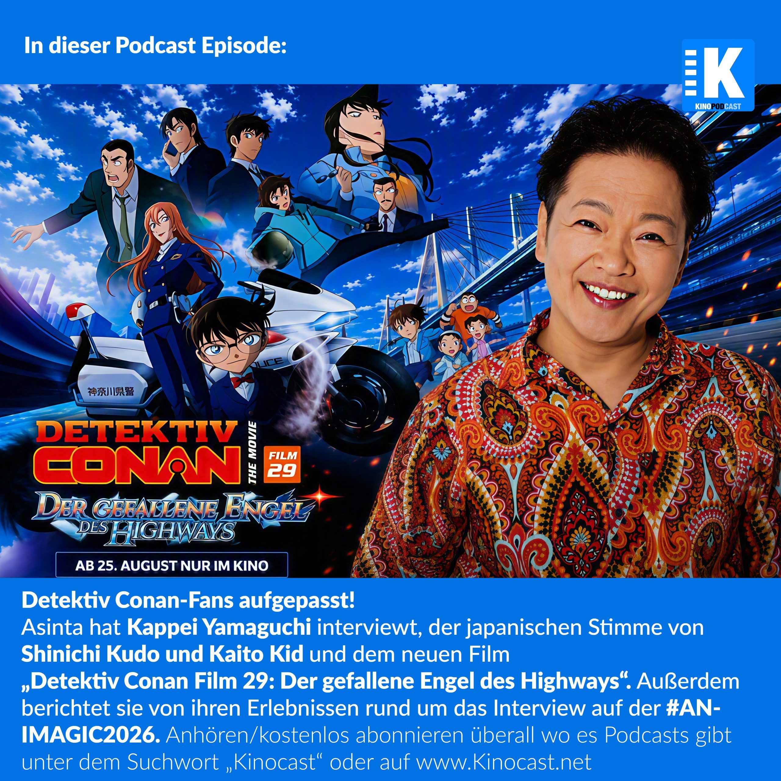 Die Stimme einer Anime-Ikone: Kappei Yamaguchi zu Gast | Detektiv Conan Film 29: Der gefallene Engel des Highways |#927