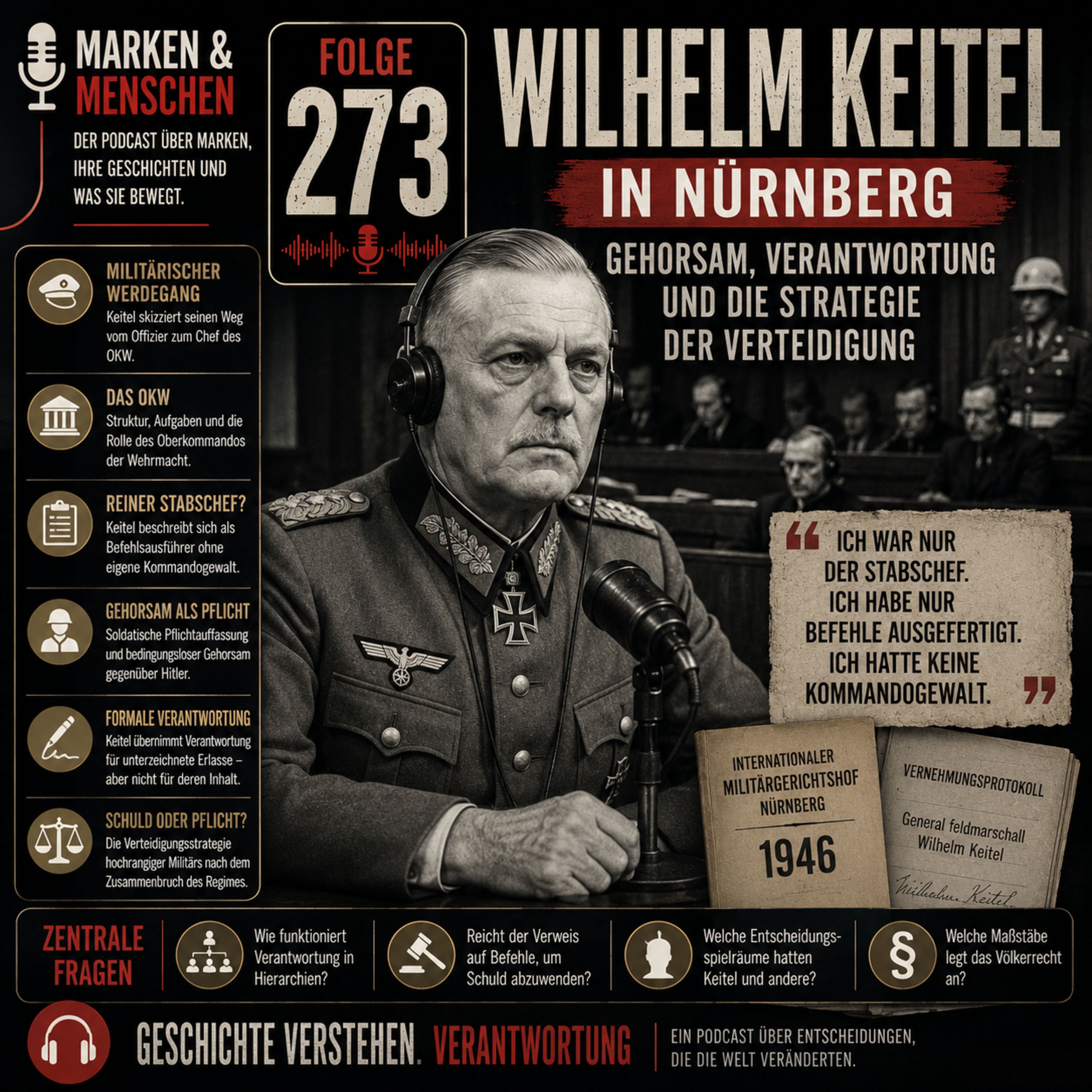 Wilhelm Keitel in Nürnberg – Gehorsam, Verantwortung und die Strategie der Verteidigung