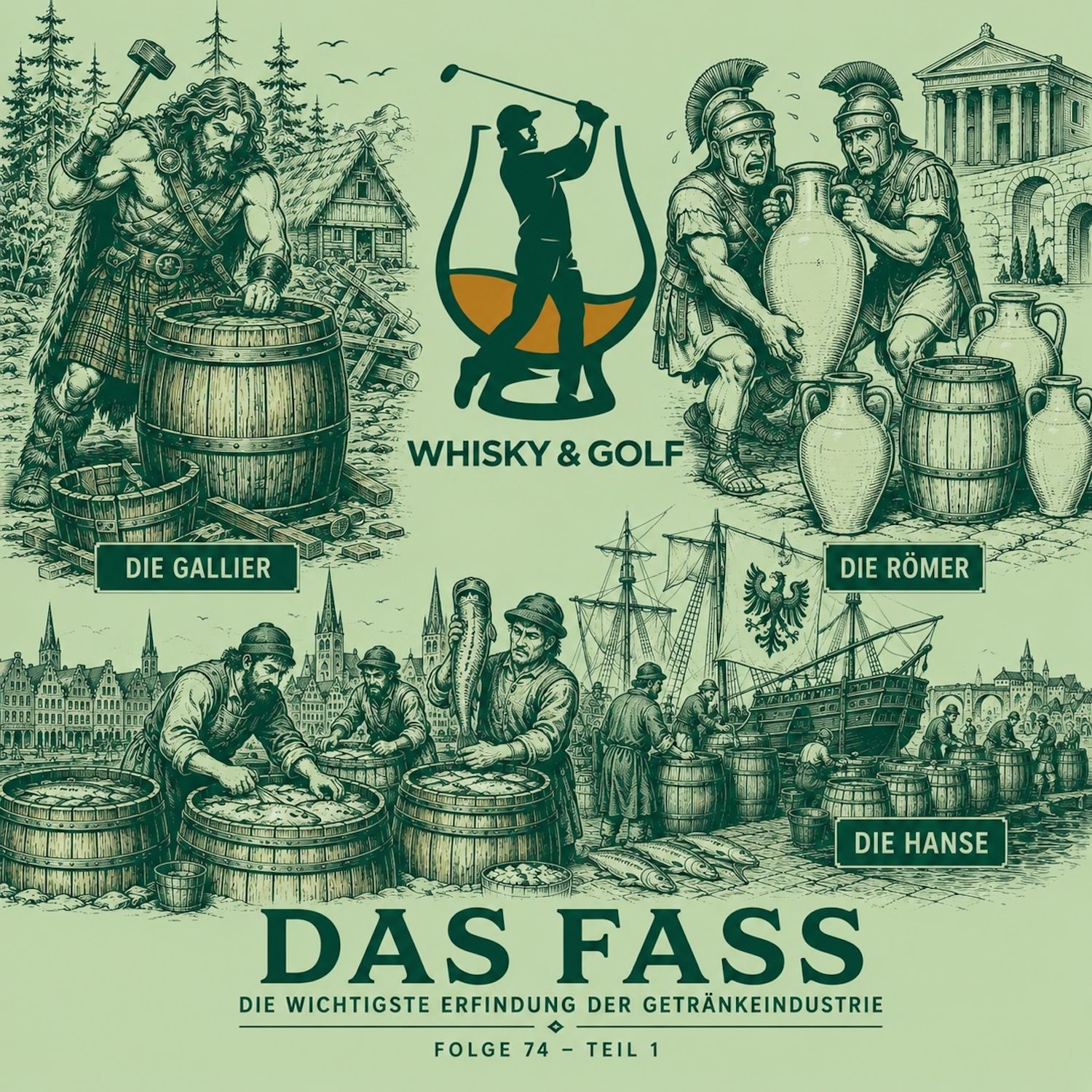 🎙️Folge 74: Die Geschichte des Holzfasses. Wie die Kelten Whisky, Wein & Rum für immer veränderten (Teil 1)