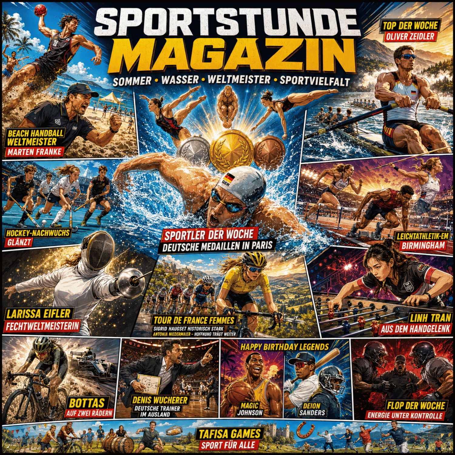 Wasser-Gold, Beach-Handball, Fecht-WM und Sportvielfalt pur