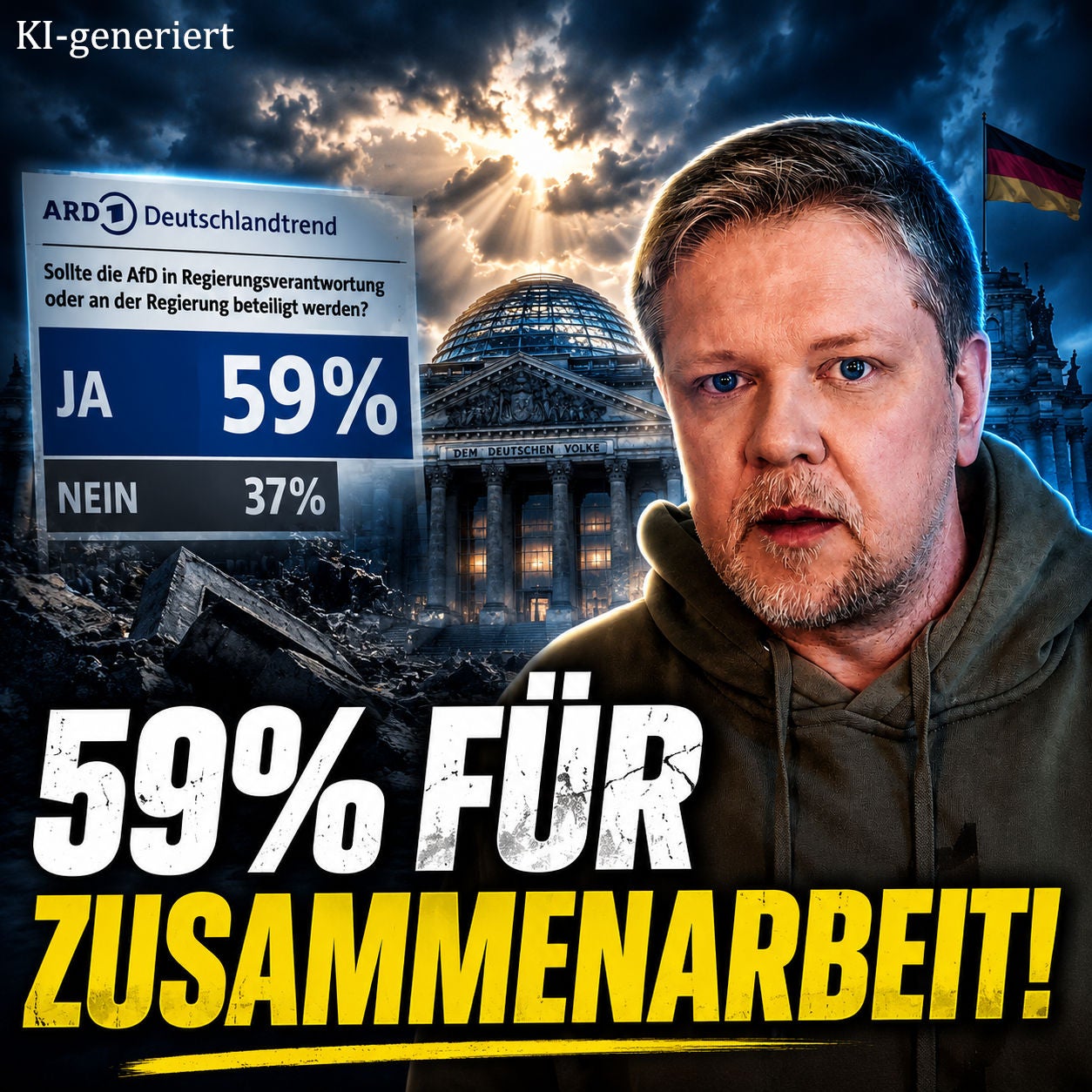 #677: ARD Hammer: 59% können sich Zusammenarbeit mit der AfD vorstellen!