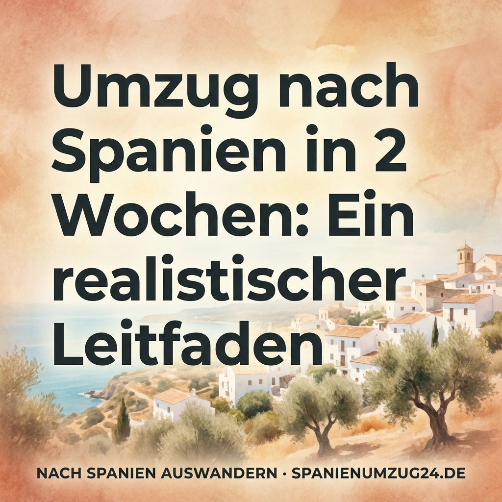 Umzug nach Spanien in 2 Wochen: Ein realistischer Leitfaden