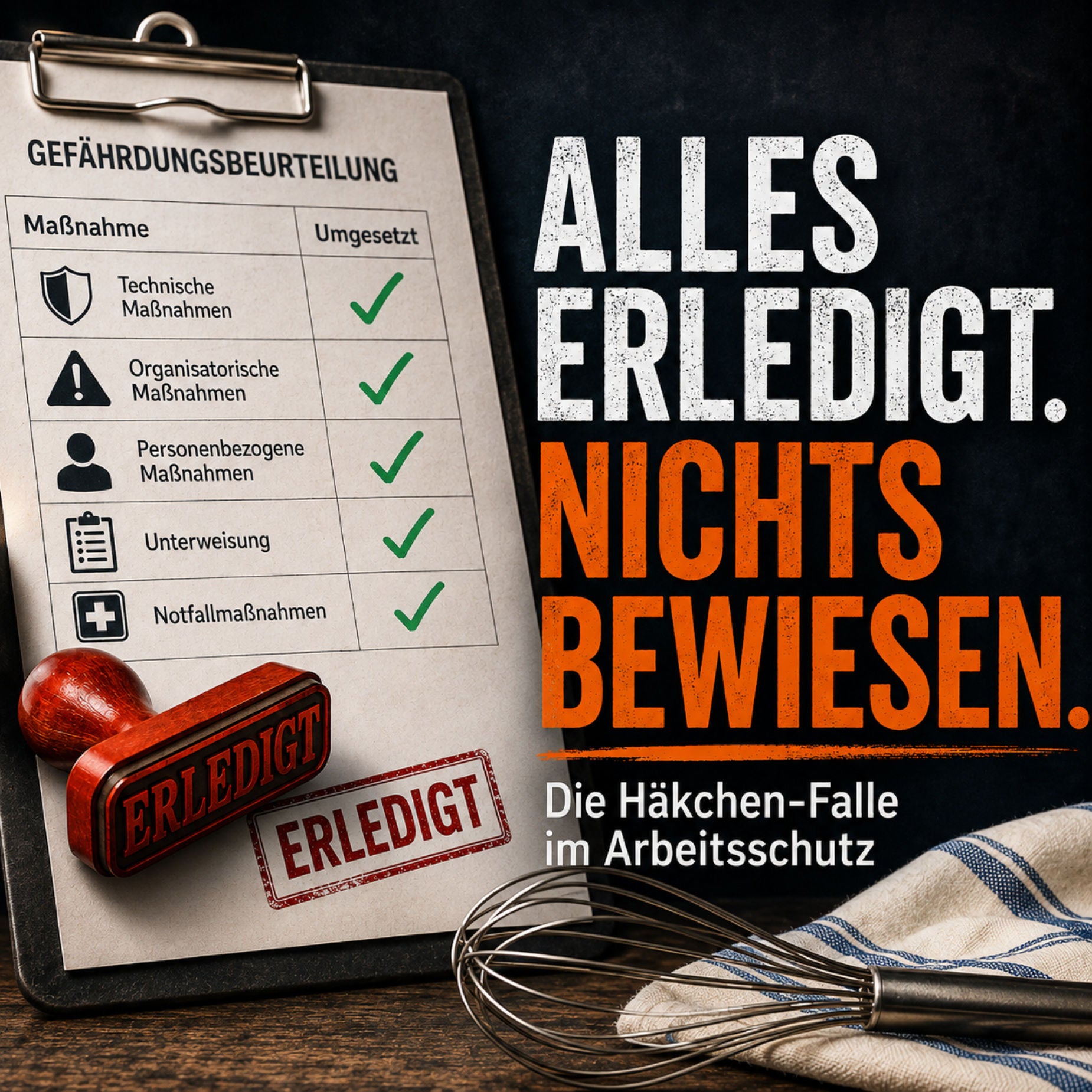 Alles erledigt. Nichts bewiesen. – Die Häkchen-Falle im Arbeitsschutz
