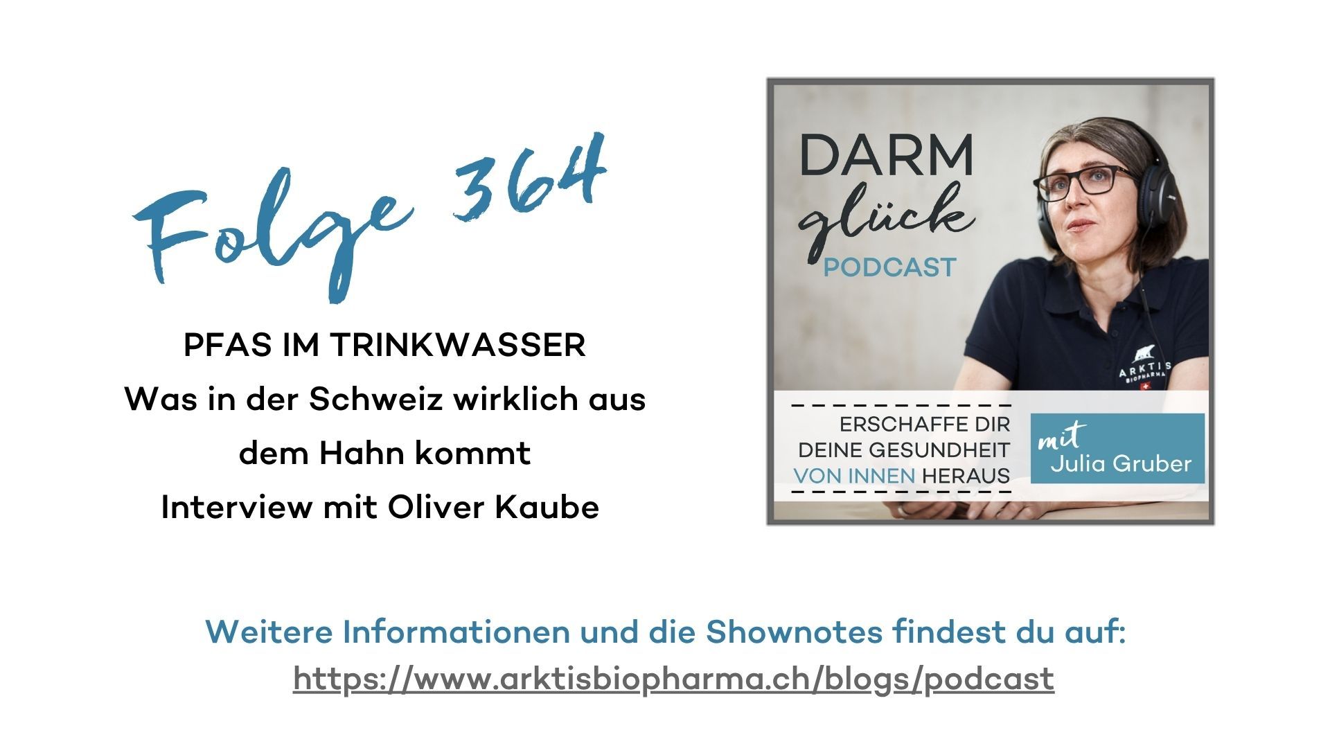 PFAS im Trinkwasser: was in der Schweiz wirklich aus dem Hahn kommt. Interview mit Oliver Kaube (DG364)