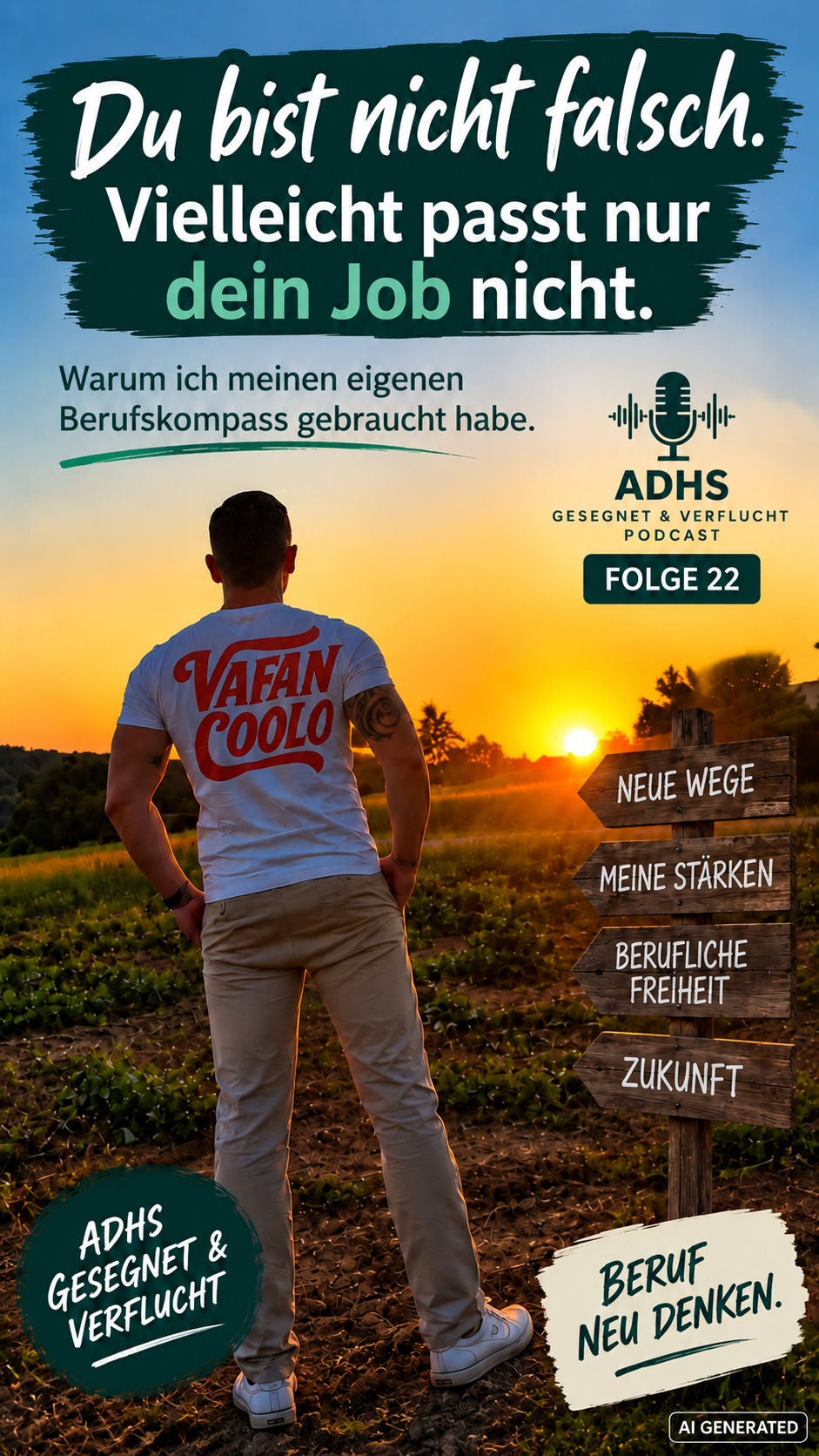 Du bist nicht falsch. Vielleicht passt nur dein Job nicht. ADHS gesegnet und verflucht Podcast Folge 22