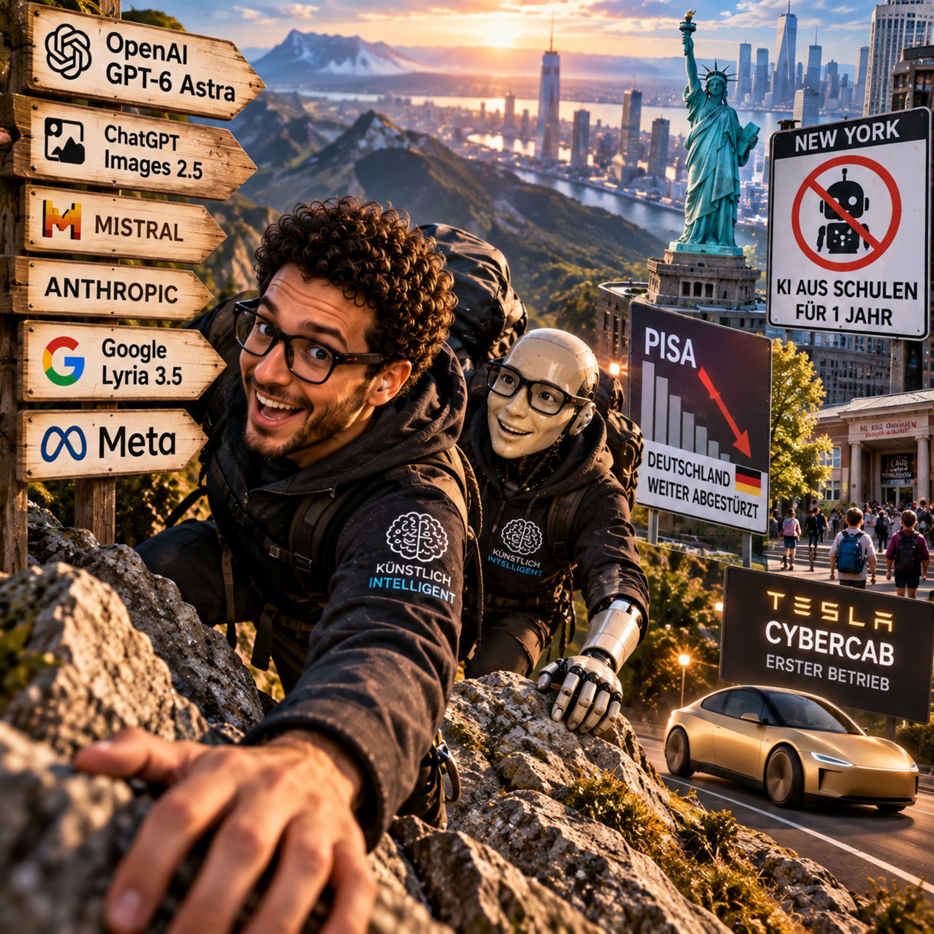 KI löscht Menschheit aus laut Anthropic Forscher(n) | ChatGPT Images 2.5 | ChatGPT-6-Astra ist da | Gemini Lyria 3.5 | Tesla Robotaxi aka Cybercab | Anthropic investiert 517 Mrd in KI Infrastruktur