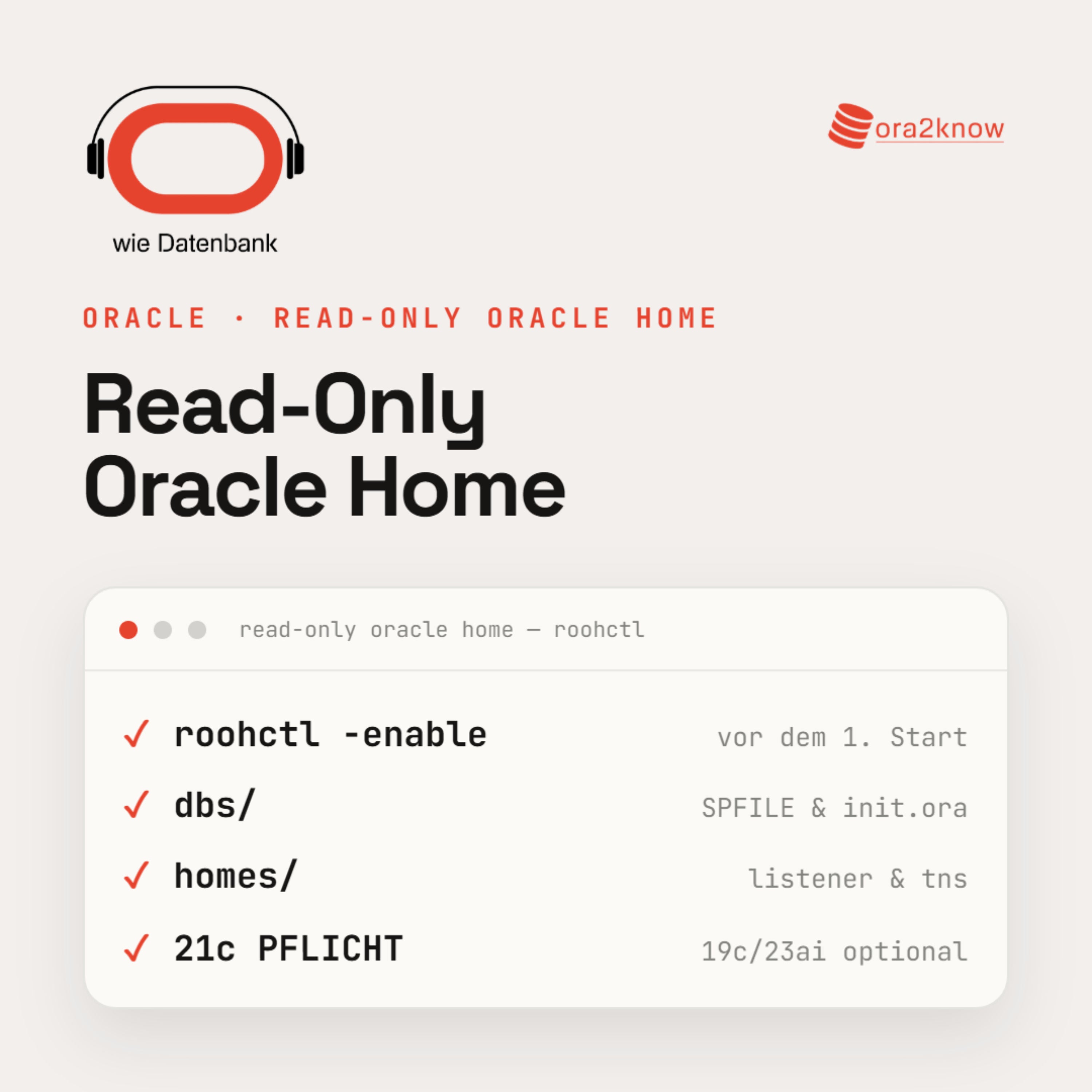 Oracle Read-Only Homes: Software und Konfiguration endlich getrennt
