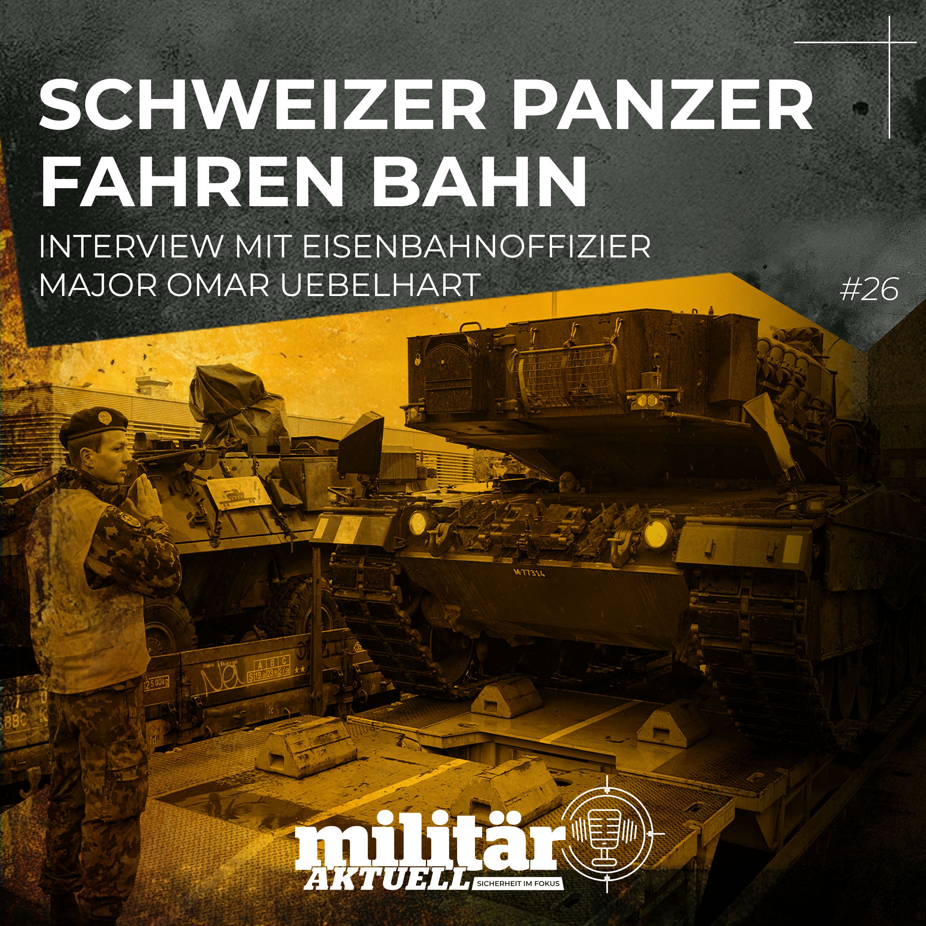 Schweizer Panzer fahren Bahn