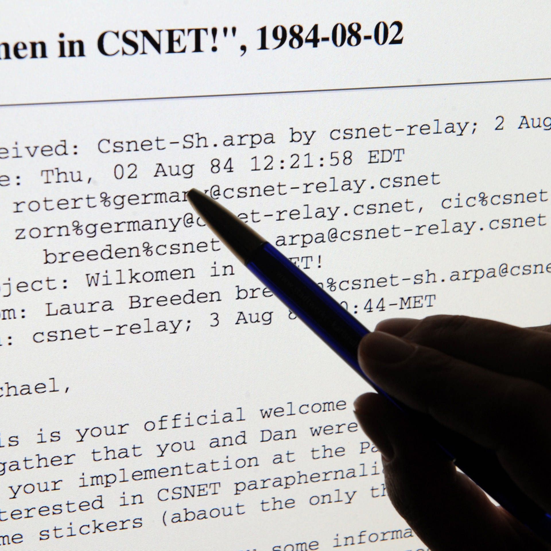 2.8.1984: Die Uni Karlsruhe empfängt die erste E-Mail aus Amerika