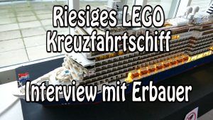 Großes Kreuzfahrtschiff aus LEGO Steinen und Interview mit Erbauer