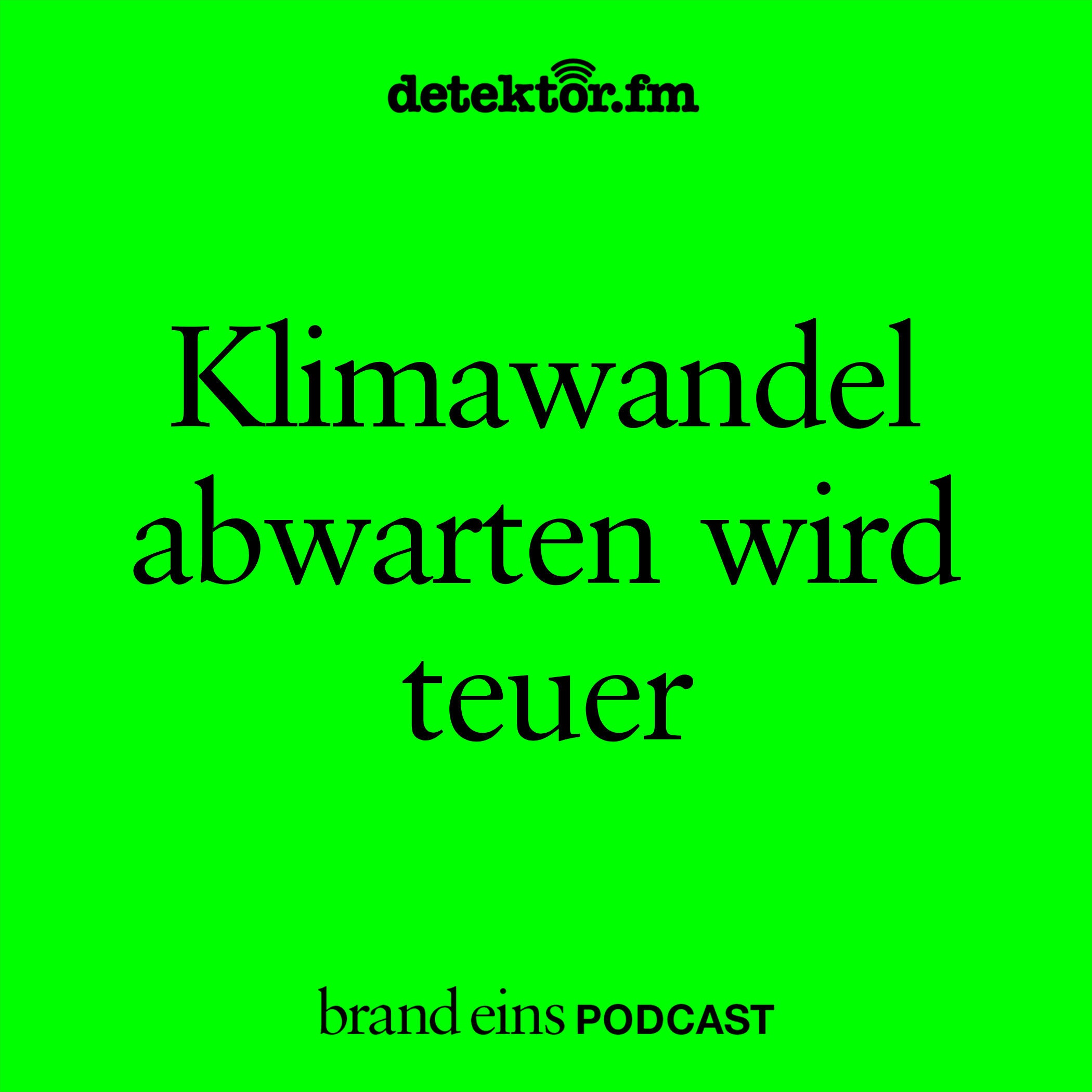 Klimawandel abwarten wird teuer