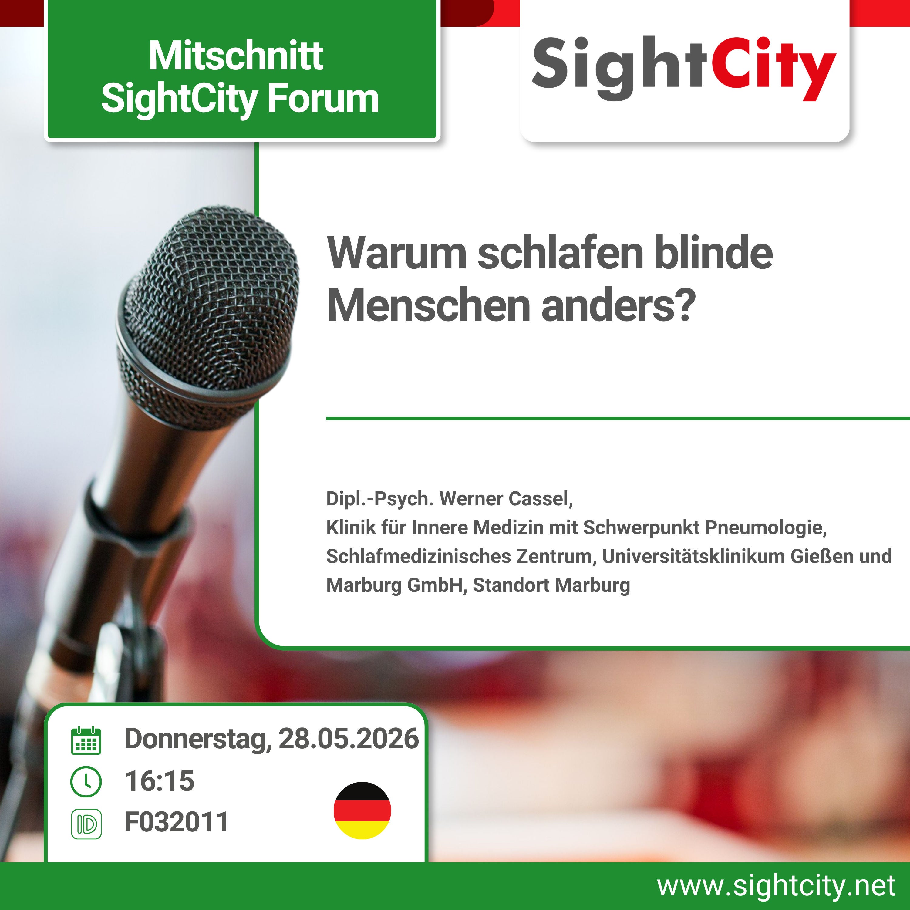 SightCity Forum 2026: Warum schlafen blinde Menschen anders?