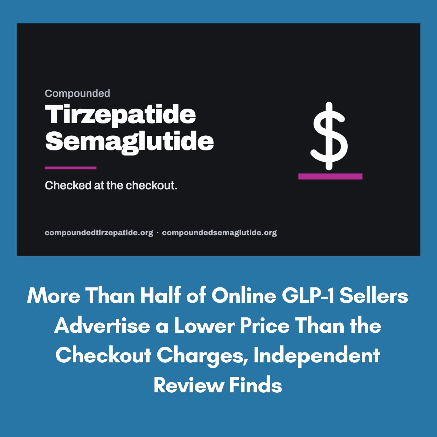 More Than Half of Online GLP-1 Sellers Advertise a Lower Price Than the Checkout Charges, Independent Review Finds