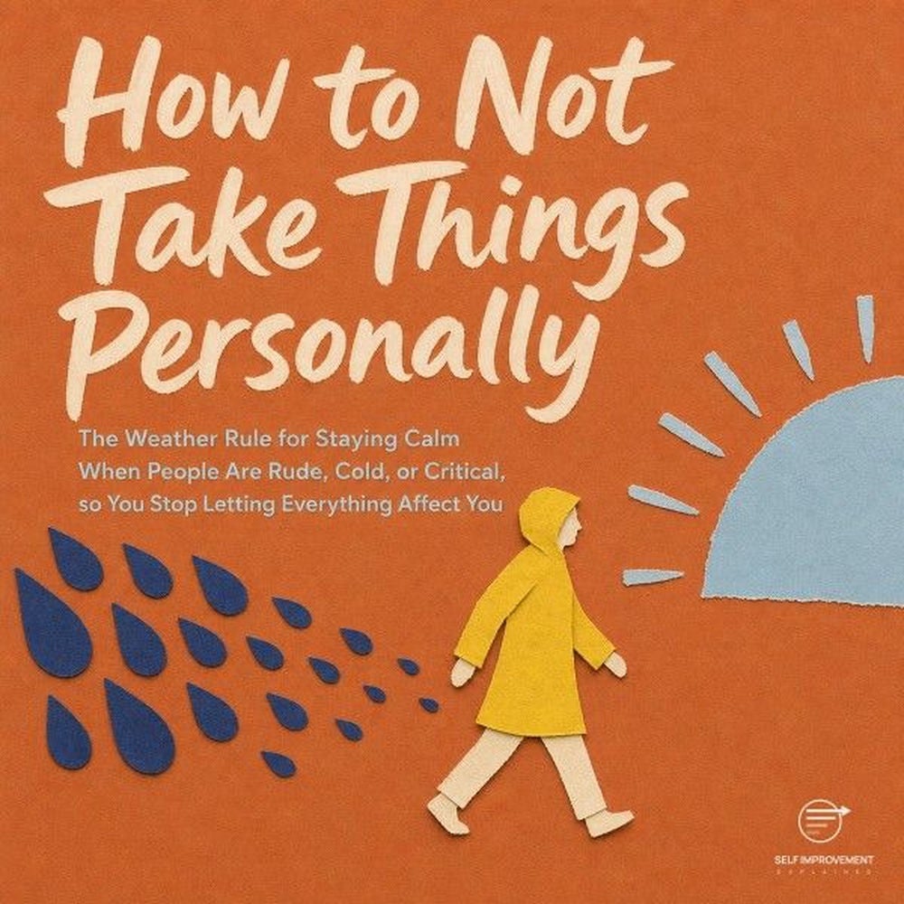 How to Not Take Things Personally