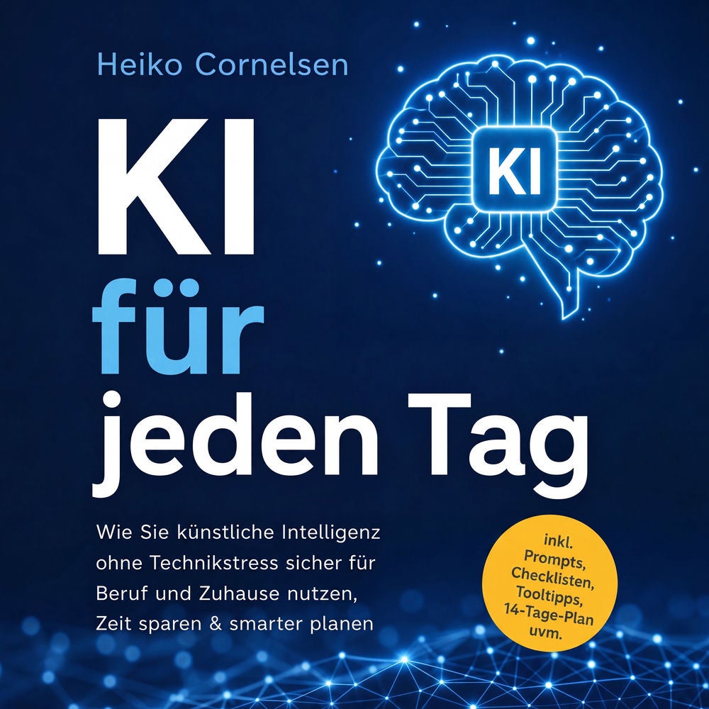 KI für jeden Tag: Wie Sie künstliche Intelligenz ohne Technikstress sicher für Beruf und Zuhause nutzen, Zeit sparen & smarter pla
