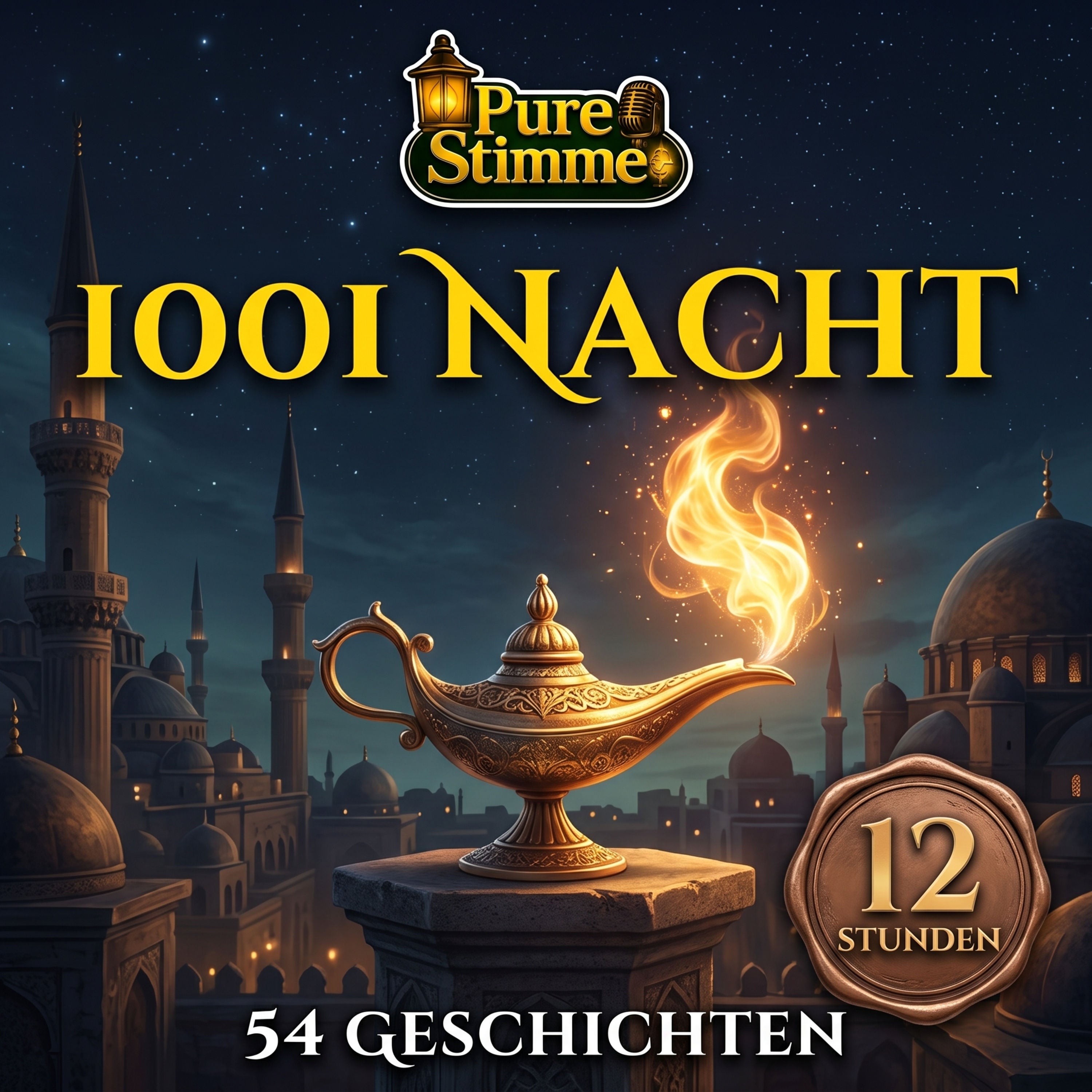 Märchen aus 1001 Nacht zum Einschlafen – Aladin, Ali Baba & Sindbad | 12 Stunden Hörbuch 🌙
