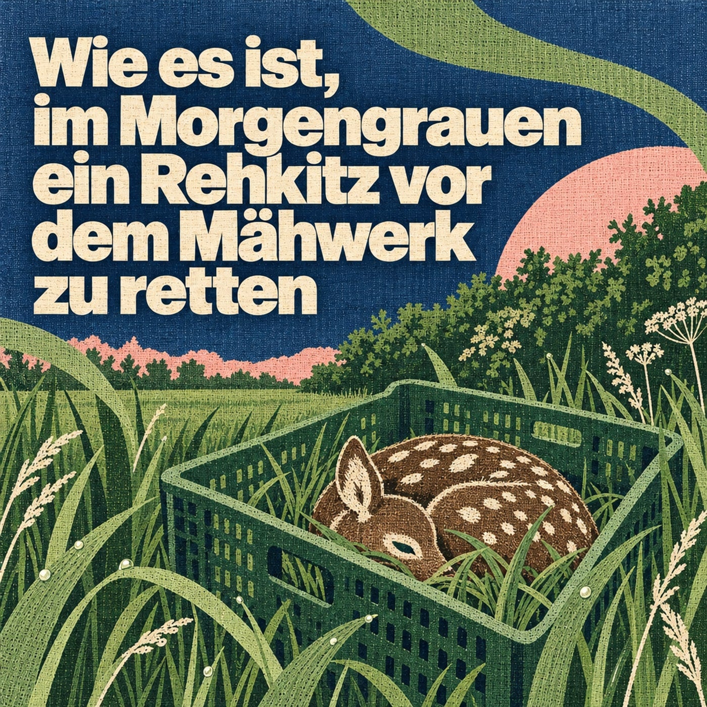 Wie es ist, im Morgengrauen ein Rehkitz vor dem Mähwerk zu retten