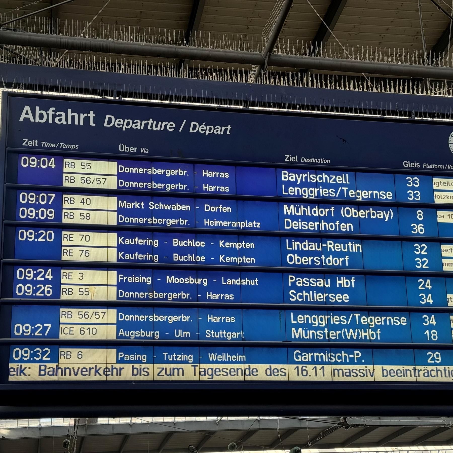 Erneuter Bahnstreik: Geduld der Kunden geht zu Ende