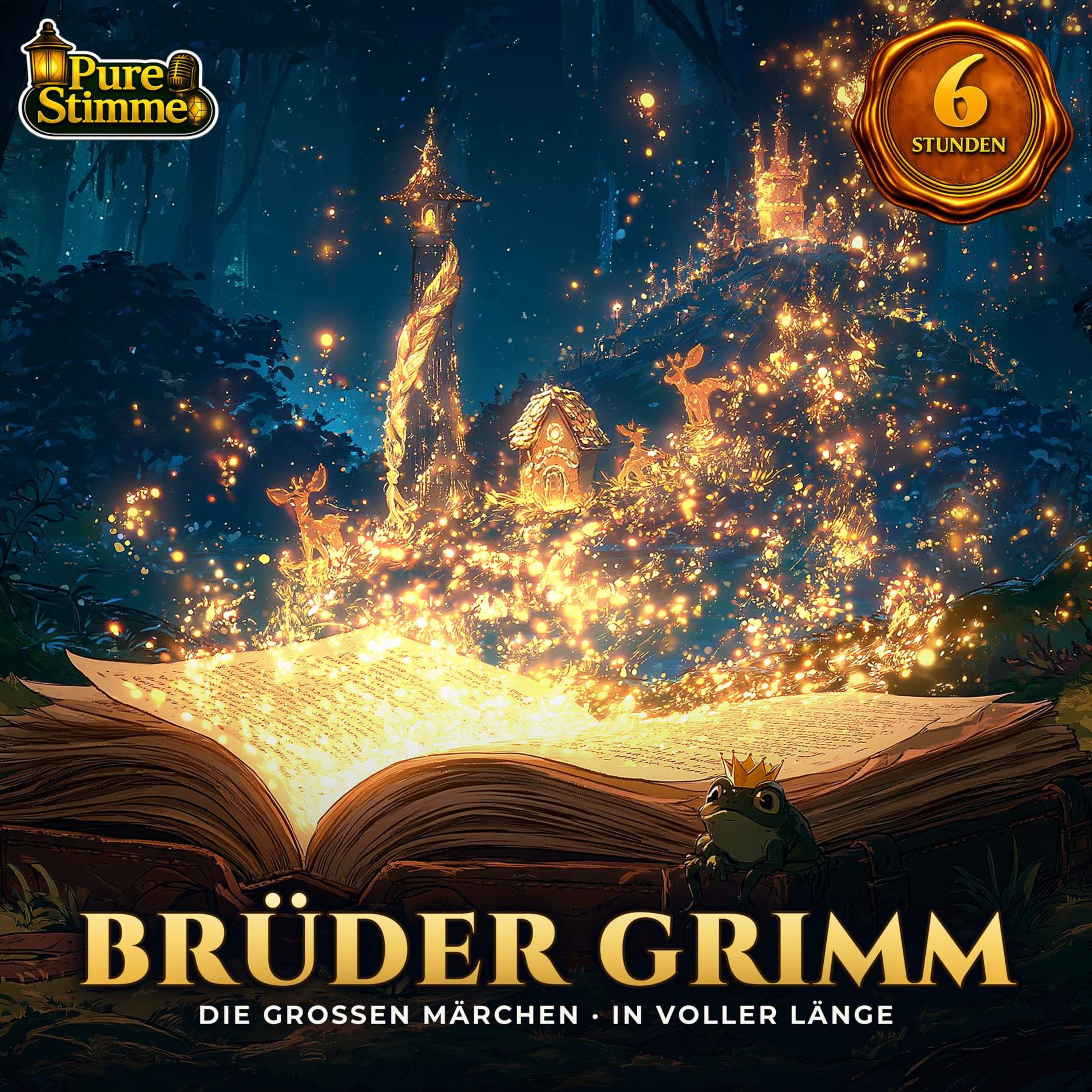 Grimms Märchen zum Einschlafen – 24 große Märchen der Brüder Grimm in voller Länge | 6 Stunden Hörbuch 📖