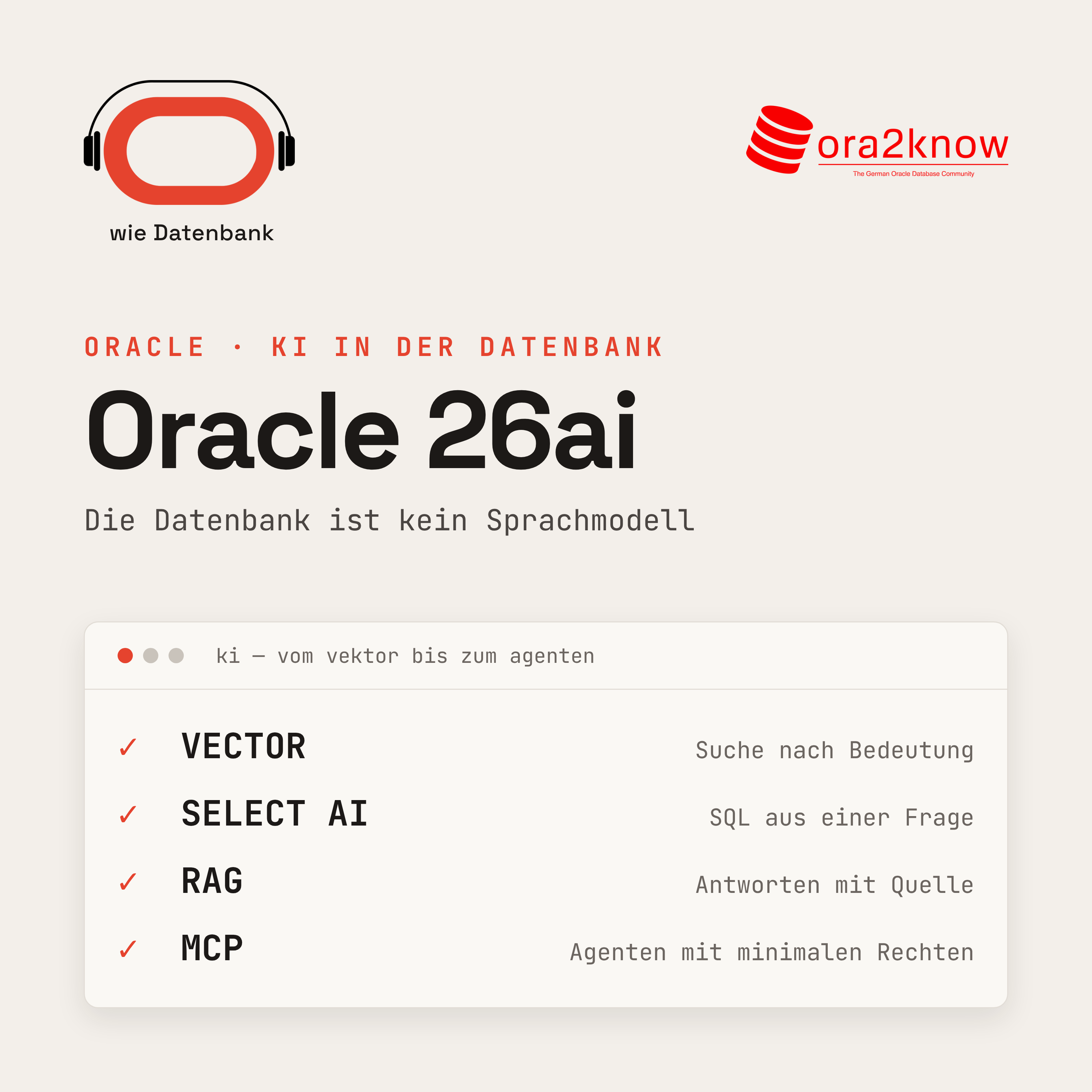 Oracle 26ai: Die Datenbank ist kein Sprachmodell