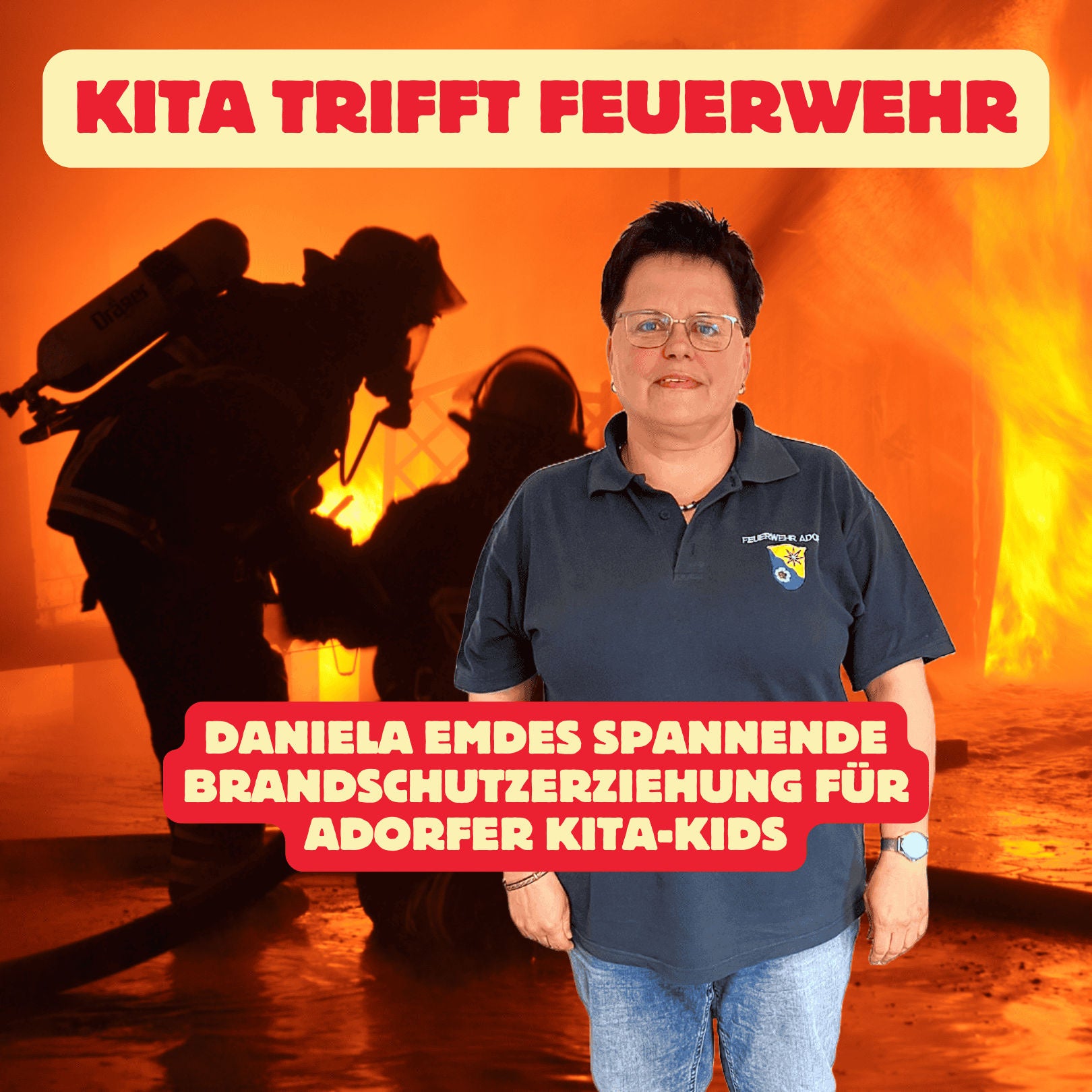Folge 163: Kita trifft Feuerwehr - Daniela Emdes spannende Brandschutzerziehung für Adorfer Kita-Kids