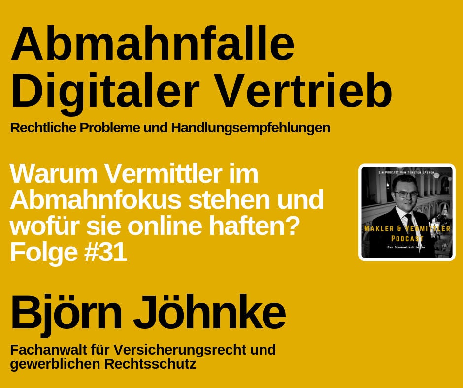 #31 Abmahnfallen im digitalen Vertrieb: Rechtsanwalt Björn Jöhnke plaudert aus dem