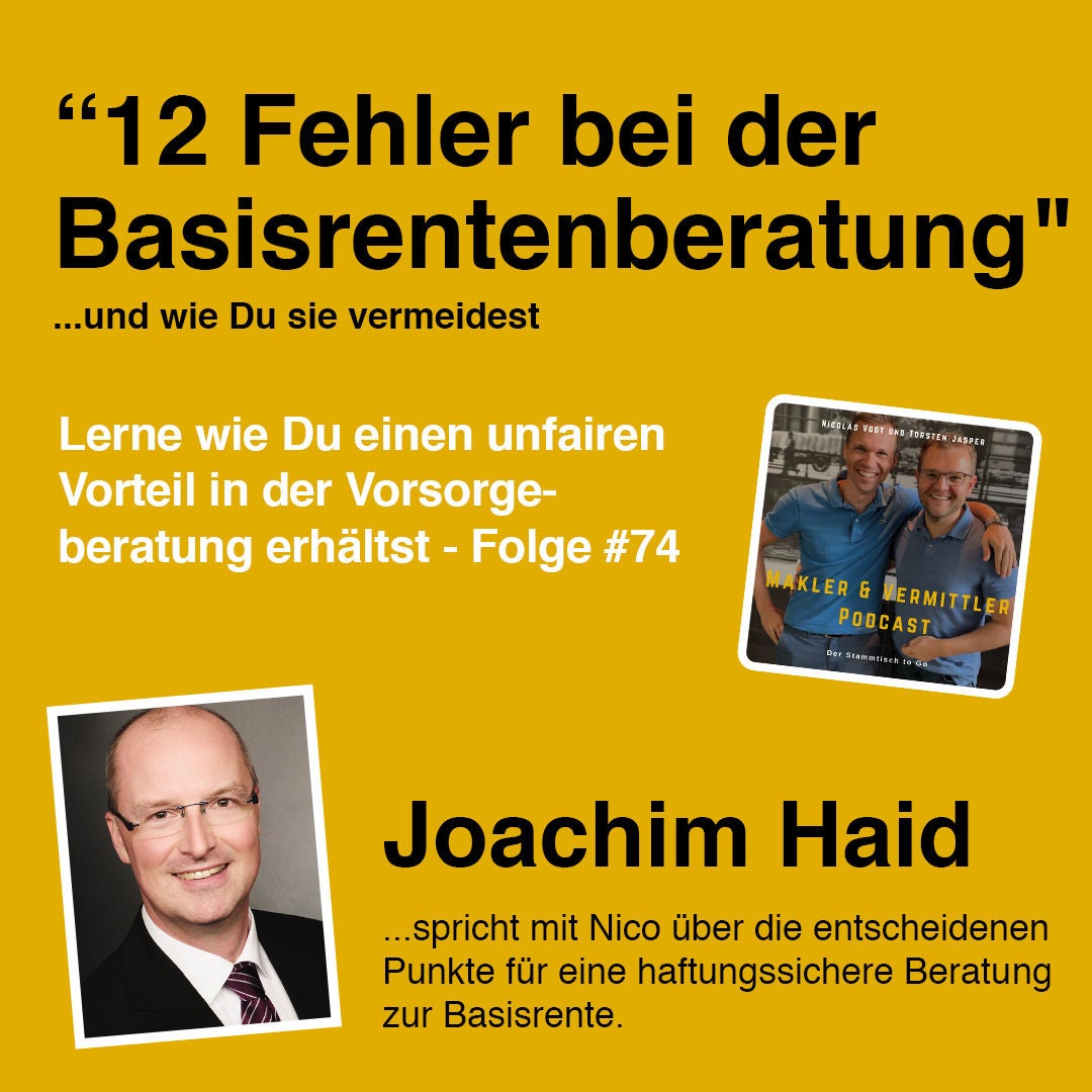 #74 12 Fehler bei der Basisrentenberatung - Interview mit Joachim Haid