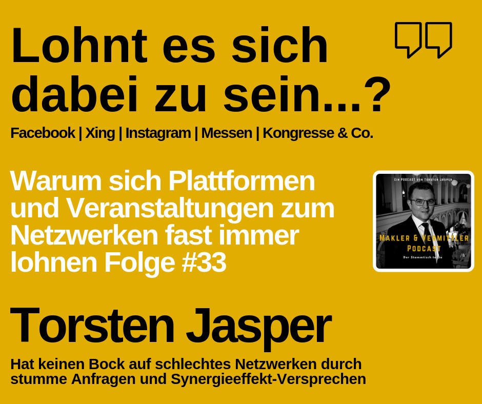 #33 Richtiges Netzwerken - Warum sich Plattformen und Events fast immer lohnen