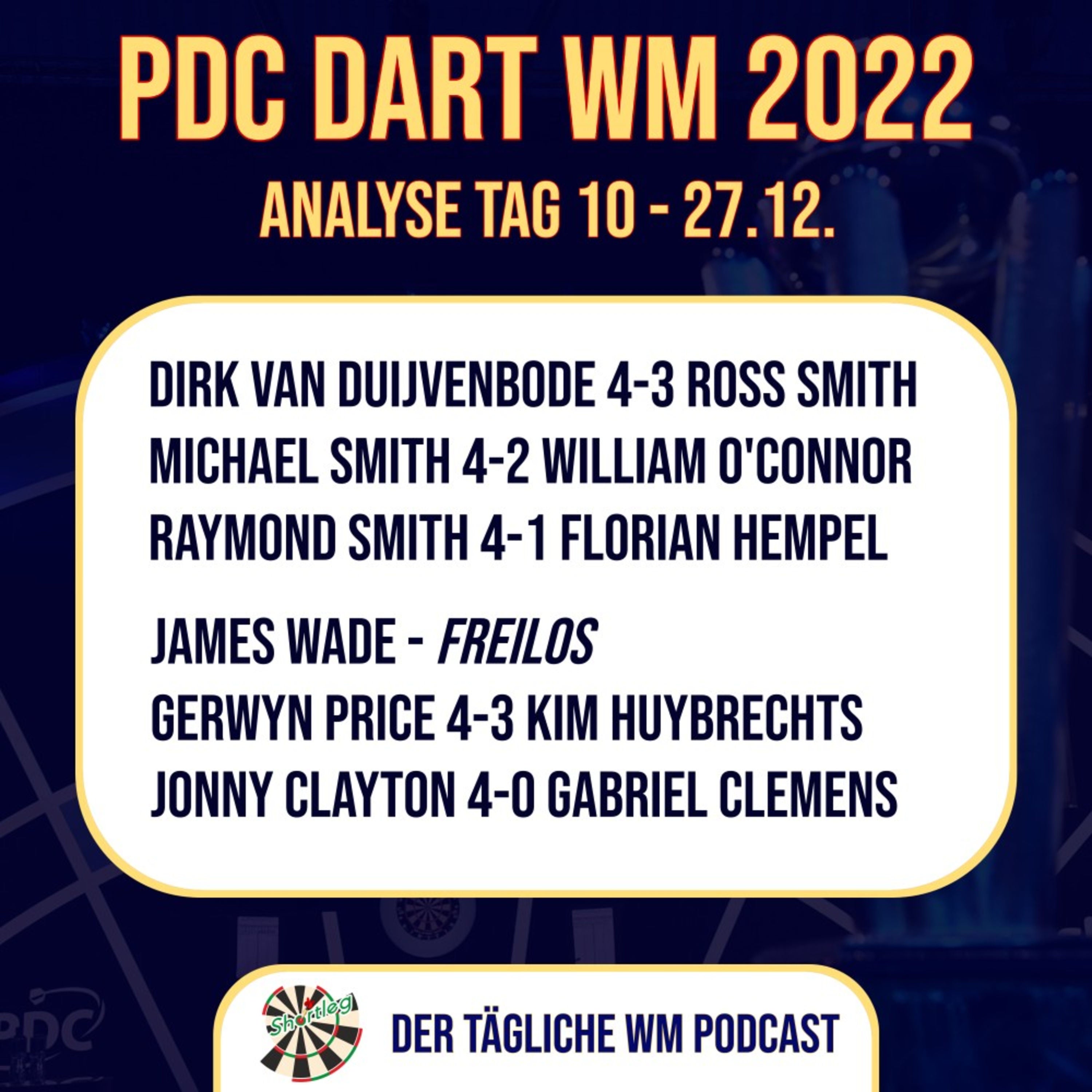 Shortleg - PDC WM 2022 - Tag 10