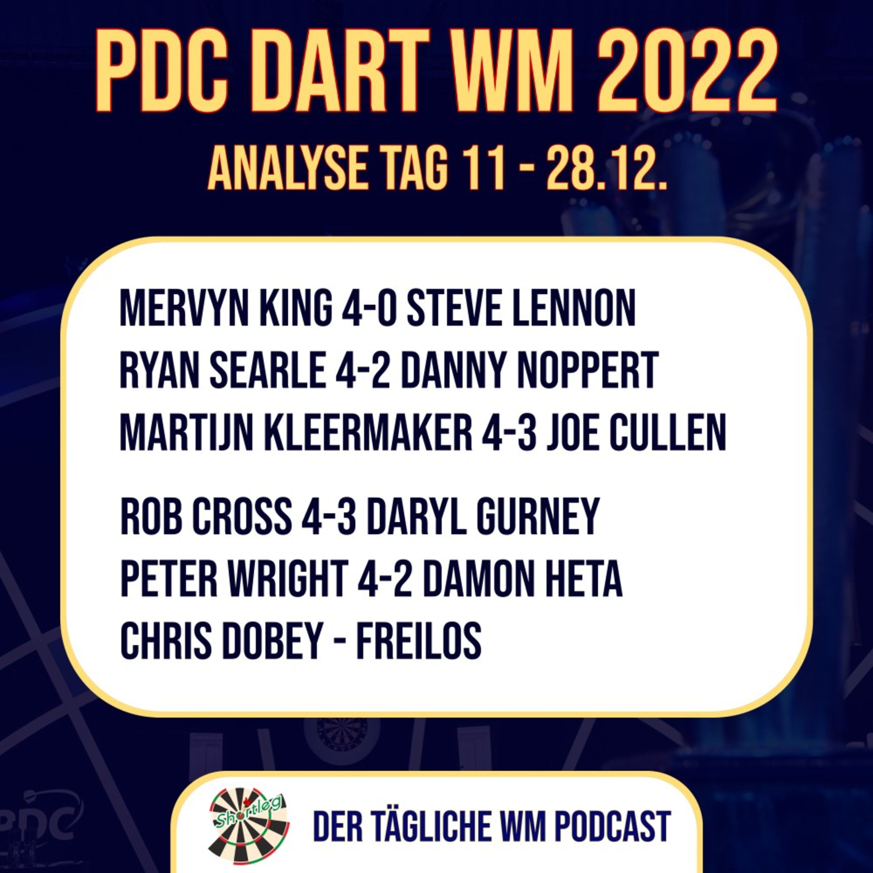 Shortleg - PDC WM 2022 - Tag 11