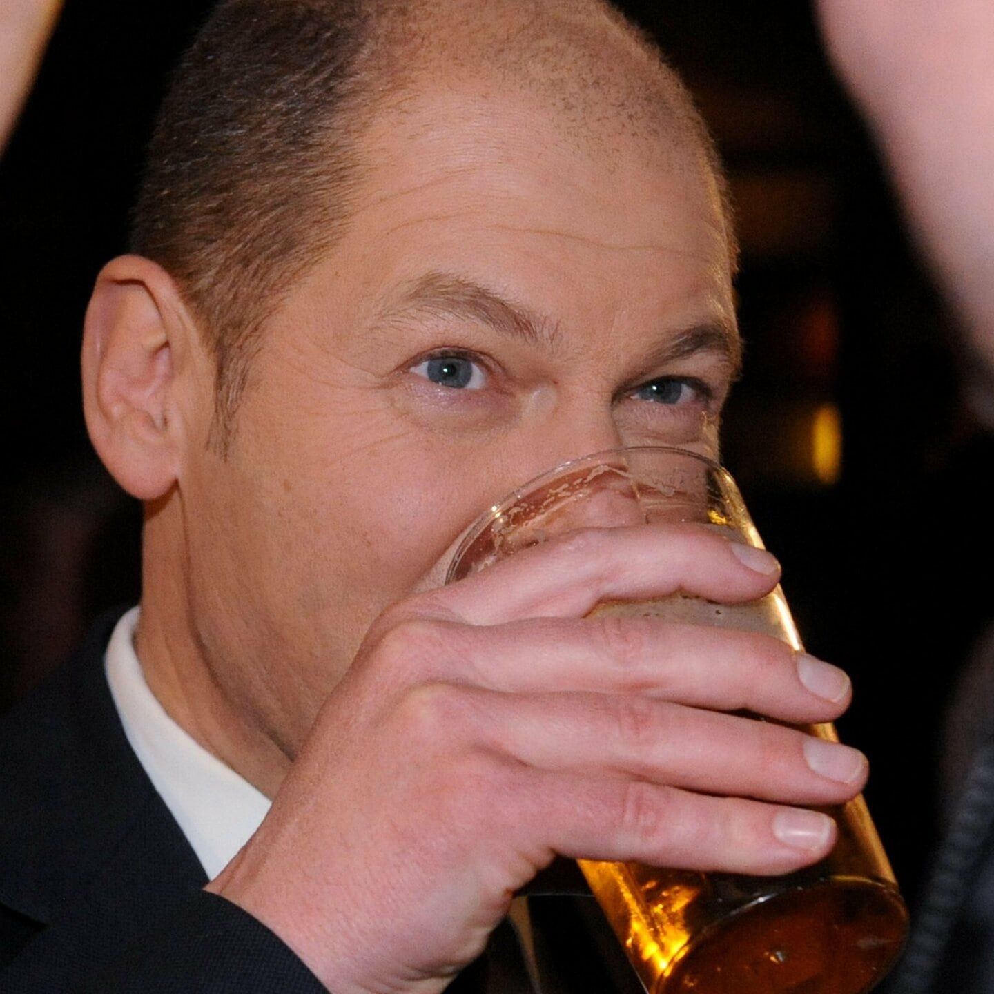 Olaf Scholz auf Brauereibesichtigung