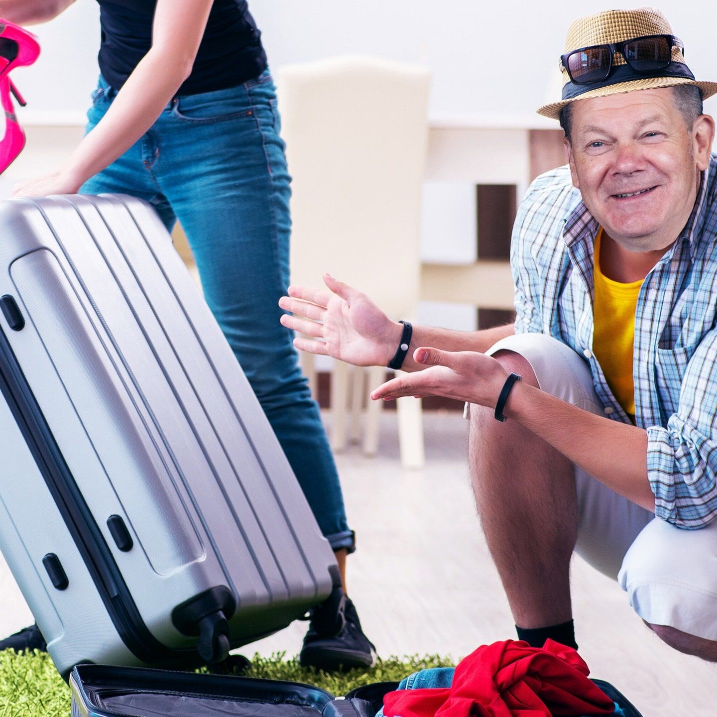 Ich packe meinen Koffer mit Olaf Scholz