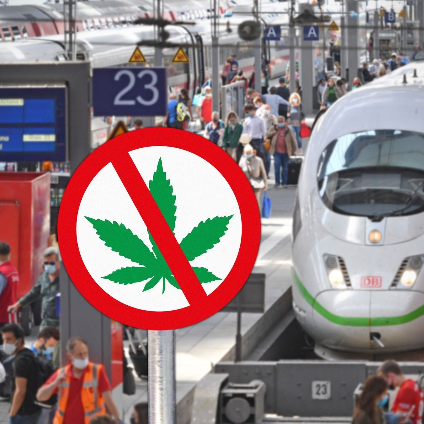 Kiffen verboten (am Bahnsteig)
