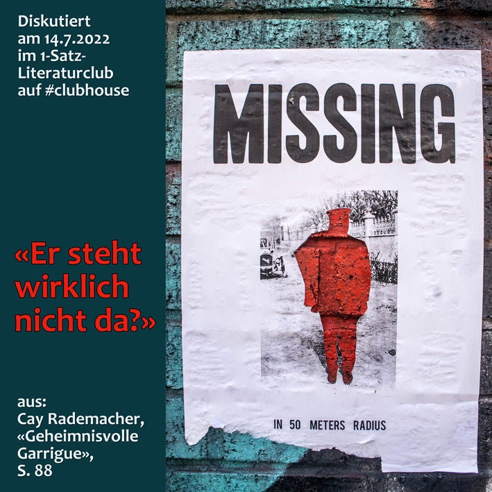 «Er steht wirklich nicht da?»