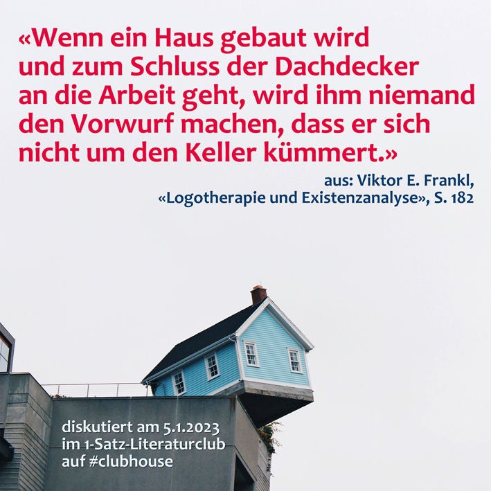 «Wenn ein Haus gebaut wird [...], wird ihm niemand den Vorwurf machen, dass dass er sich nicht um den Keller kümmert.»