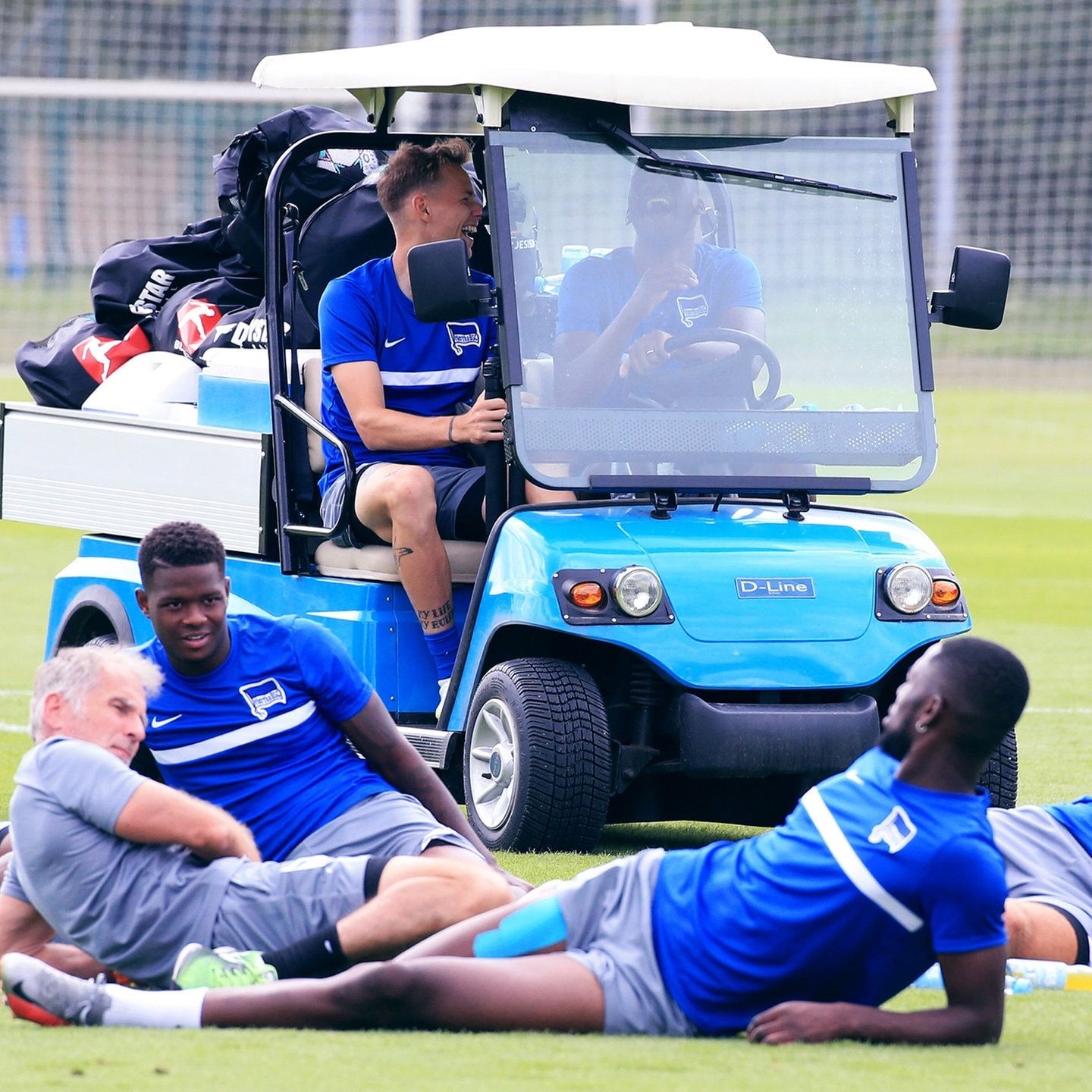 Ganz gechilltes Fußballtraining