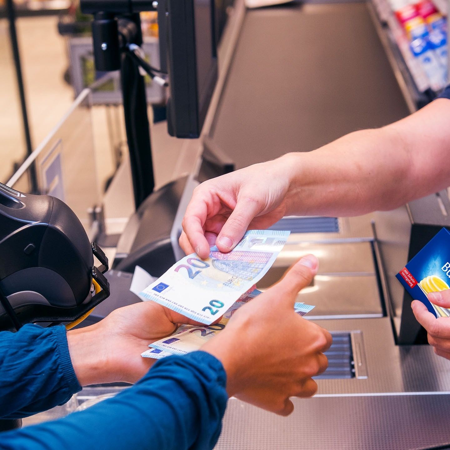 Supermarkt ohne Wechselgeld